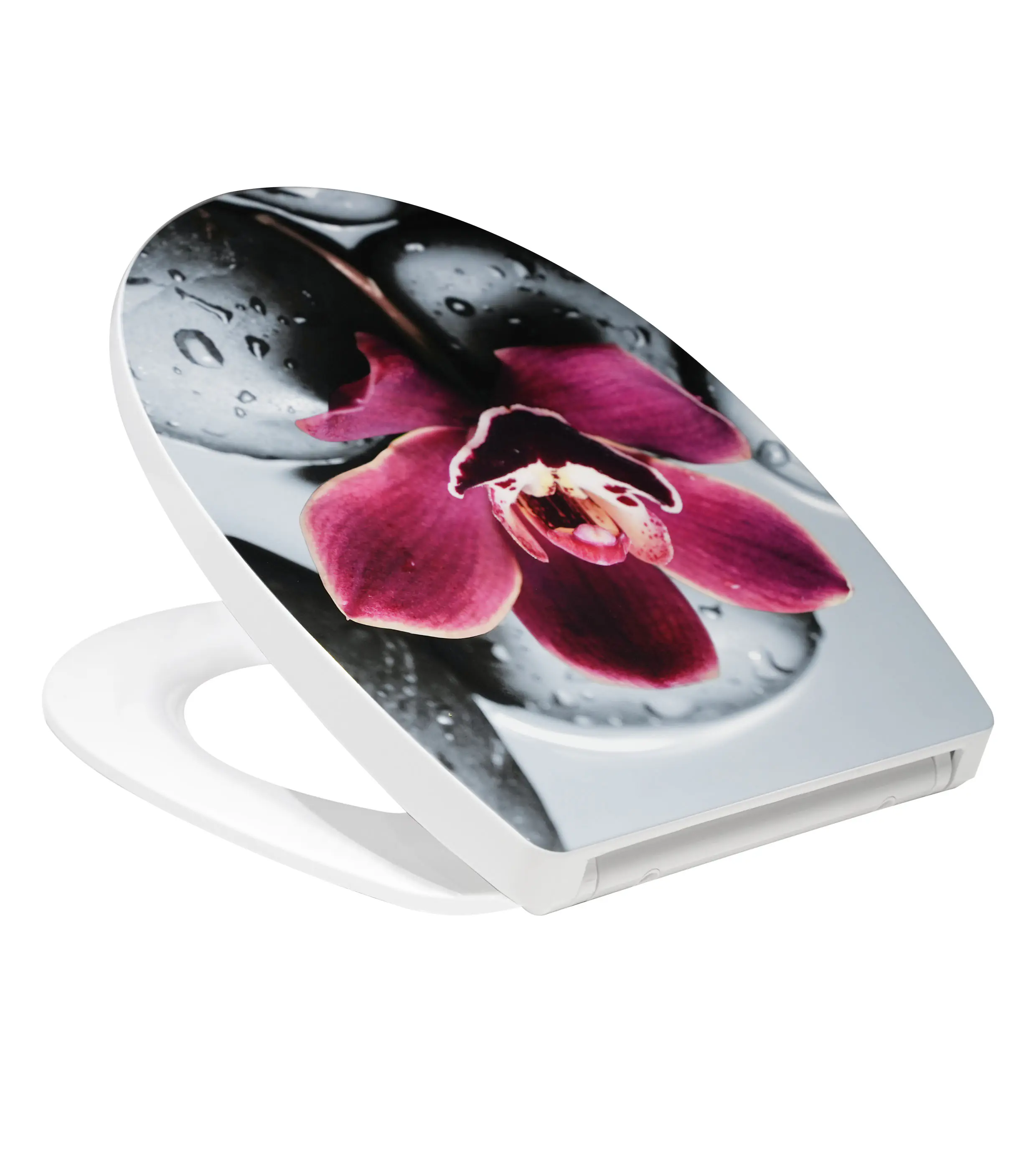 Primaster WC-Sitz mit Absenkautomatik lila Blume