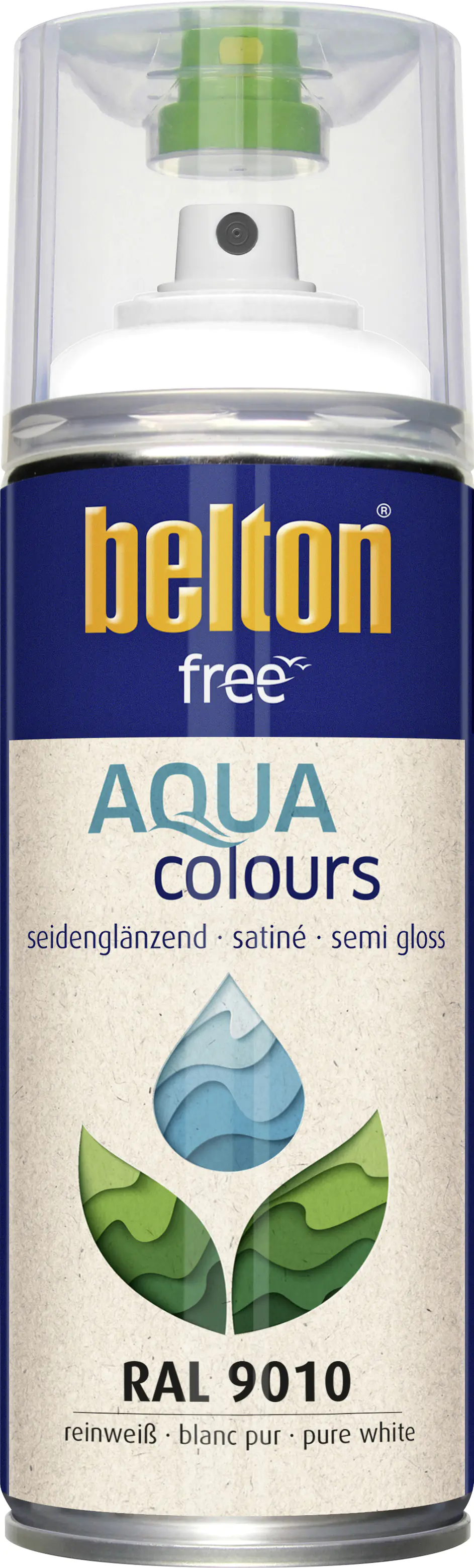 belton free Lackspray AQUAcolours 400 ml reinweiß seidenglanz