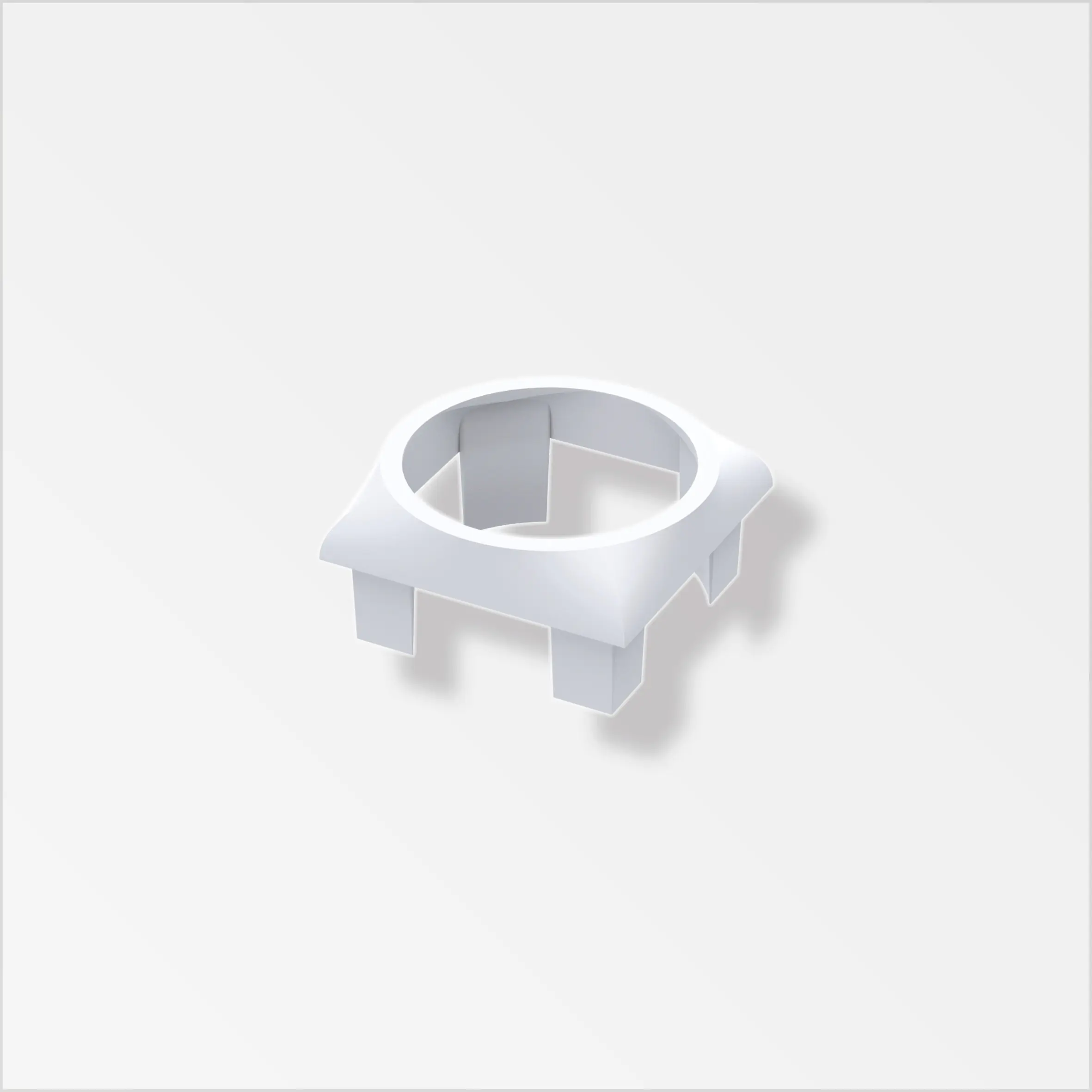 alfer Combitech connect Adapter für Quadratrohr mit 2 Zapfen PVC 23,5 mm weiß