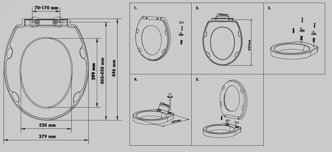 Primaster WC-Sitz mit Absenkautomatik Neapel weiß