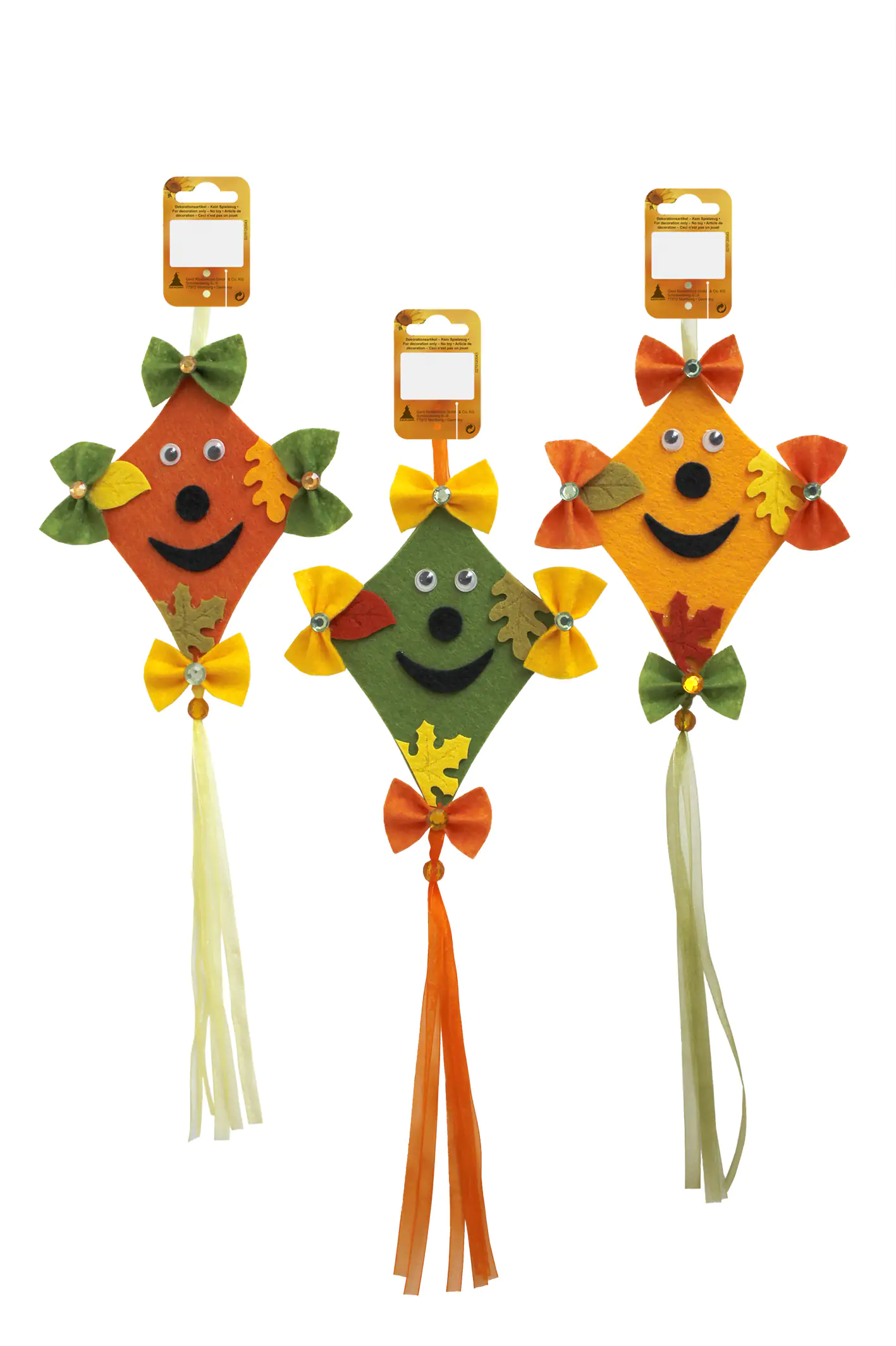 Filzdrache zum Hängen 12 x 15 cm