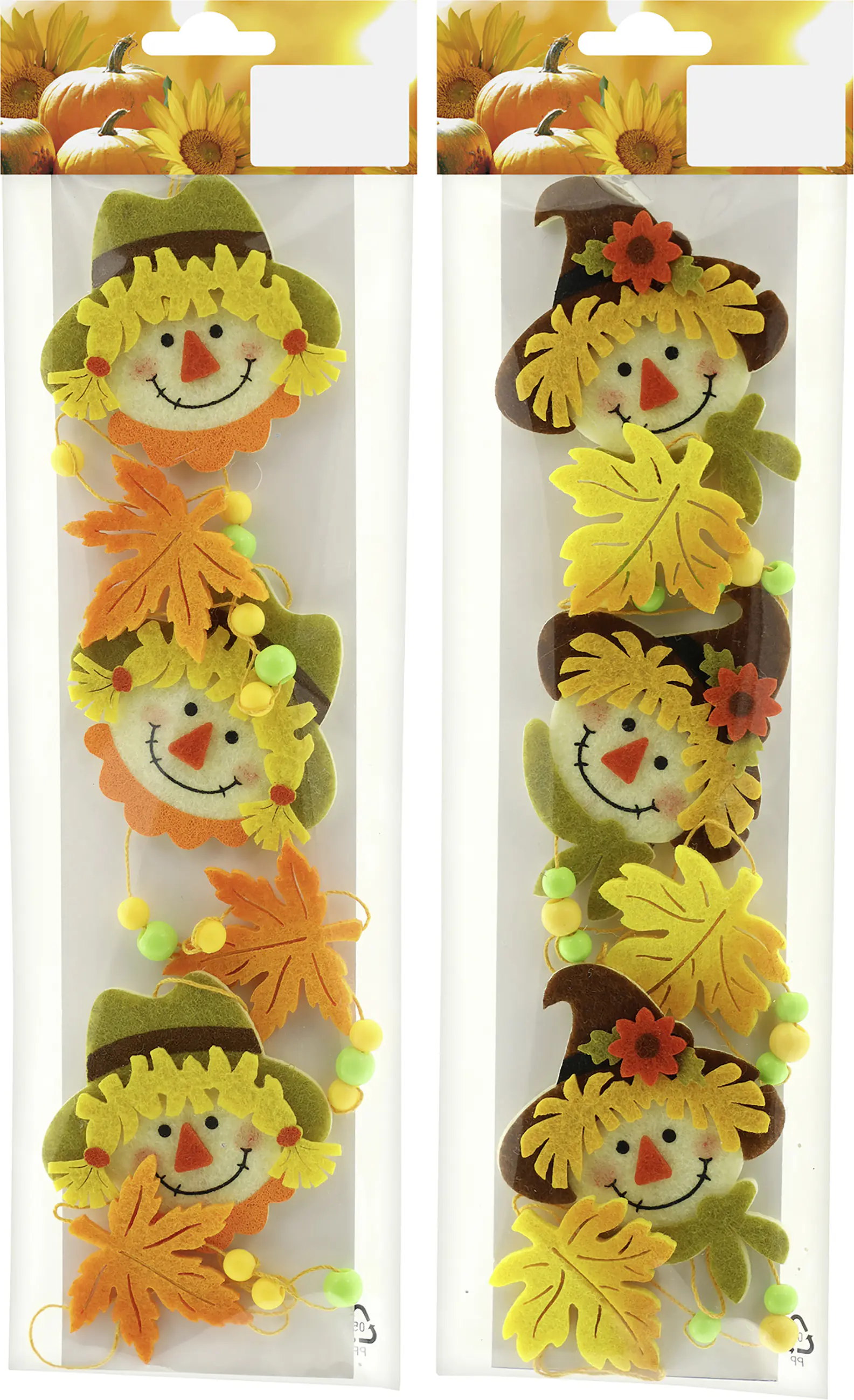 Herbstgirlande Filz Vogelscheuche mehrfarbig