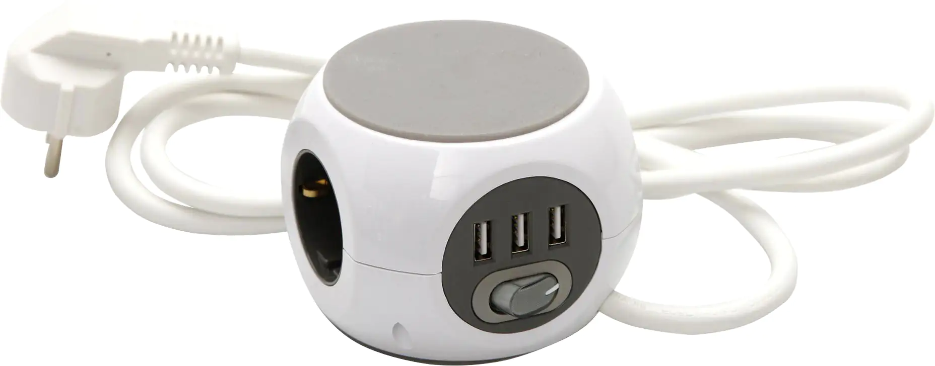 4008153011894 Unitec Steckdosenwürfel 3-fach 1,4m inklusive 3x USB Anschlüssen weiß
