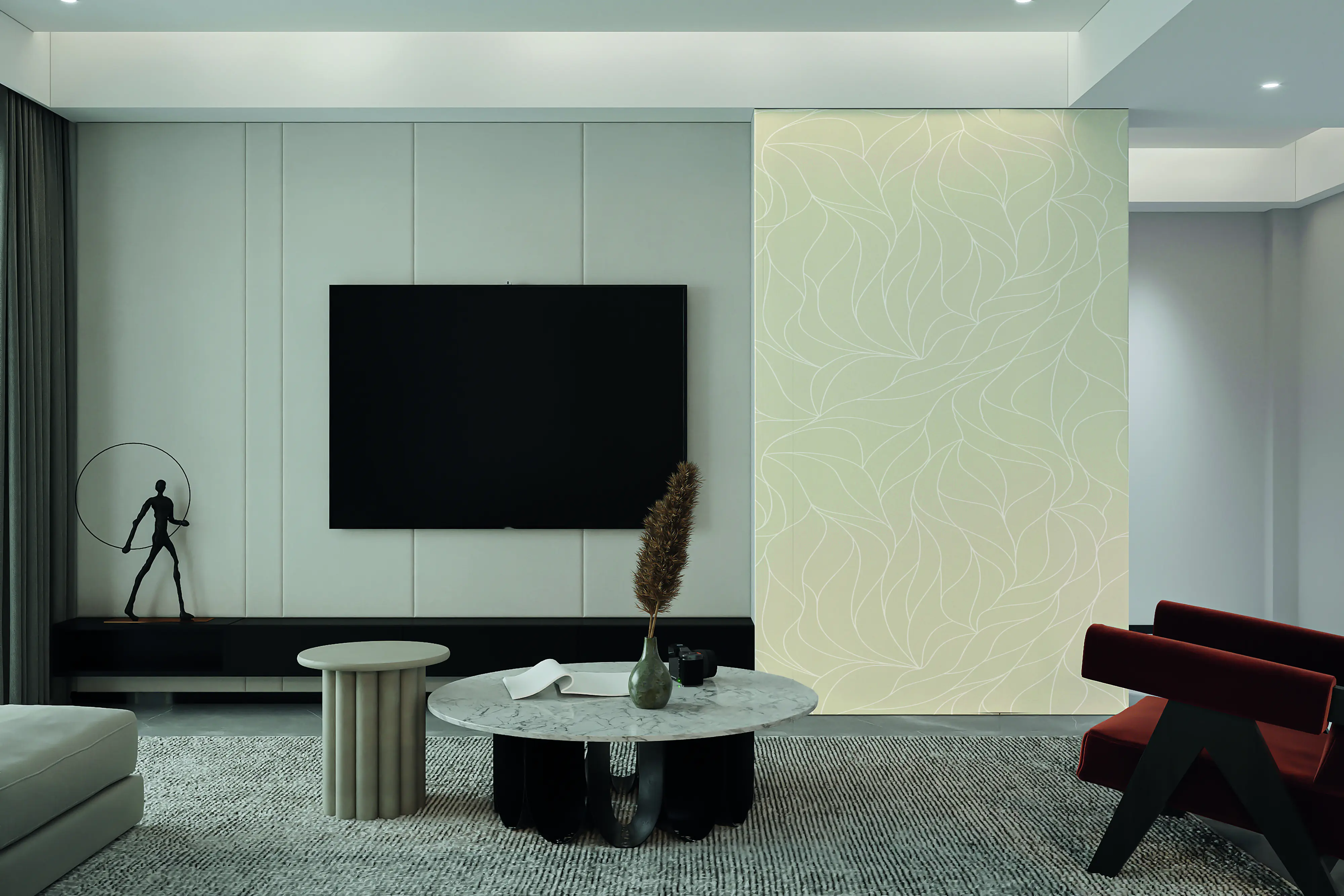 Neuhofer Akustikpaneel Lines and Leaves 240 x 56 x 0,8 cm