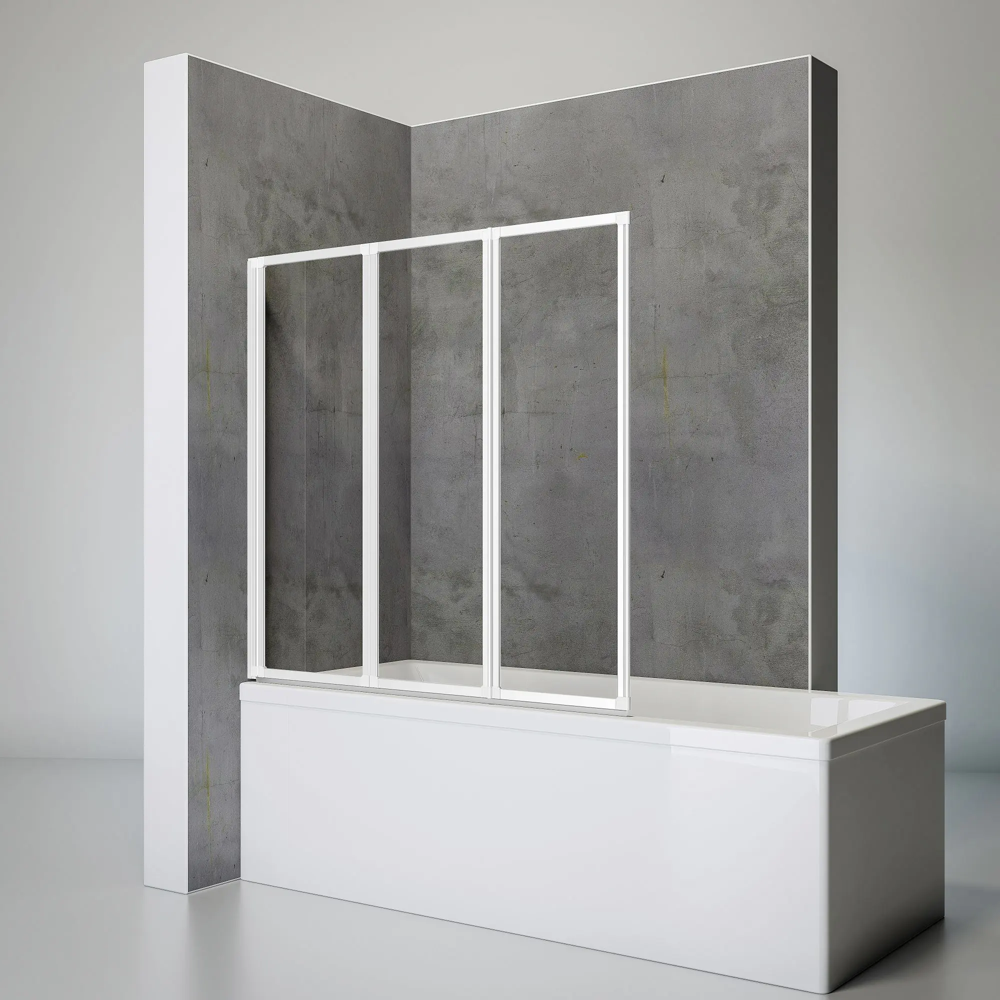 Schulte Badewannenaufsatz Alu alpinweiß 127 x 140 cm Sicherheitsglas