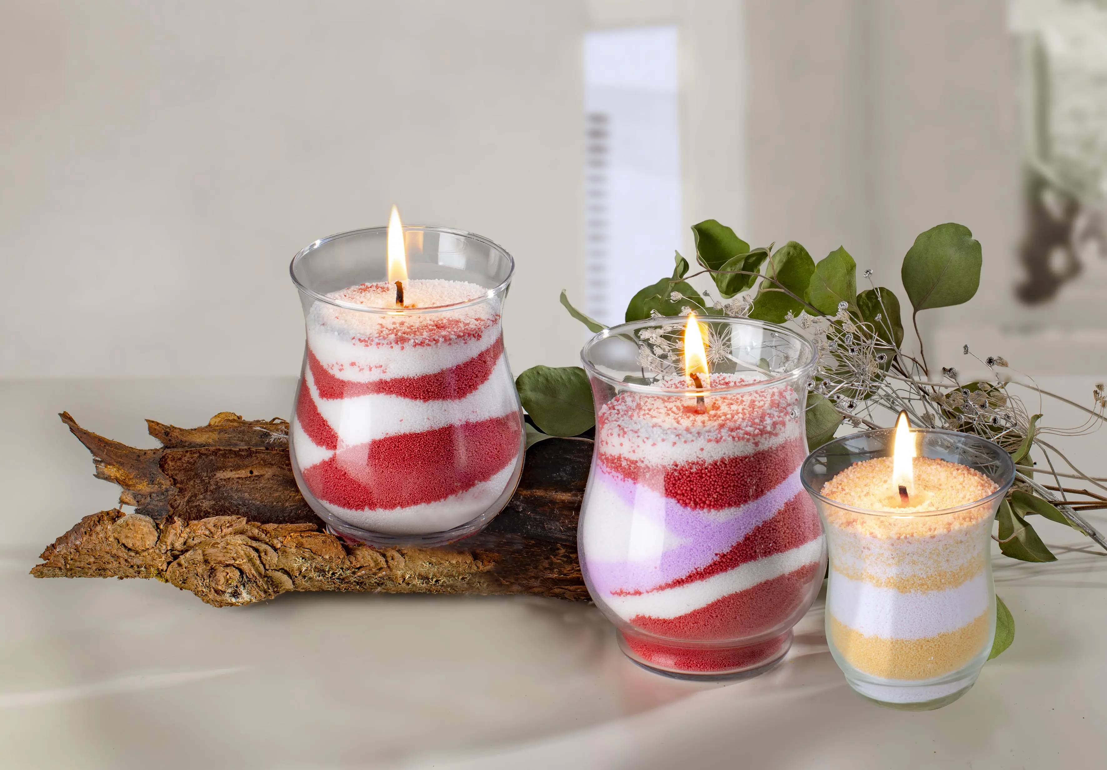 Glorex Kerzensand mit Docht 70 g weiß