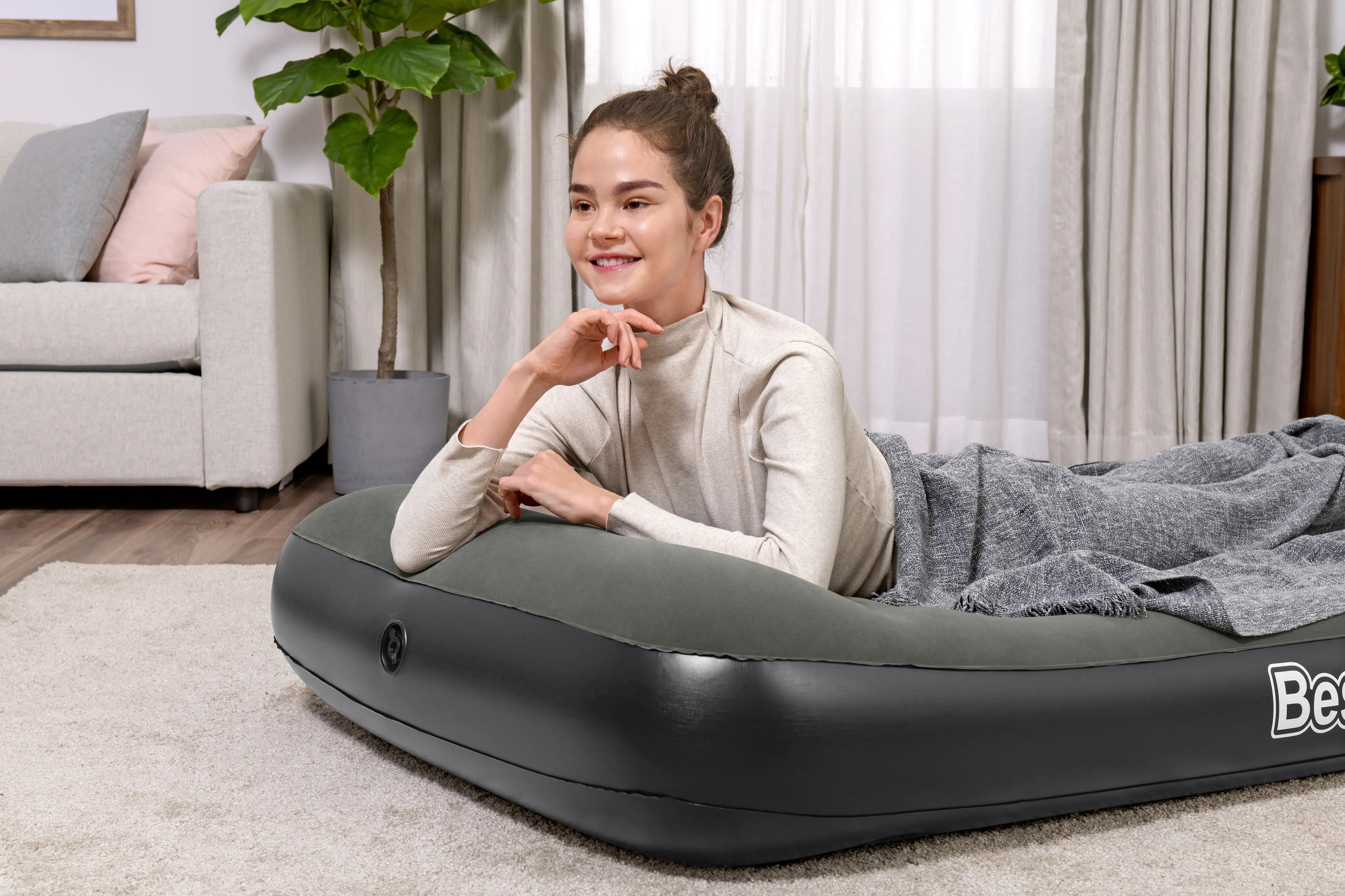 Bestway Luftbett dunkelgrau 188 x 99 x 30 cm Bestway Luftbett dunkelgrau 188 x 99 x 30 cm