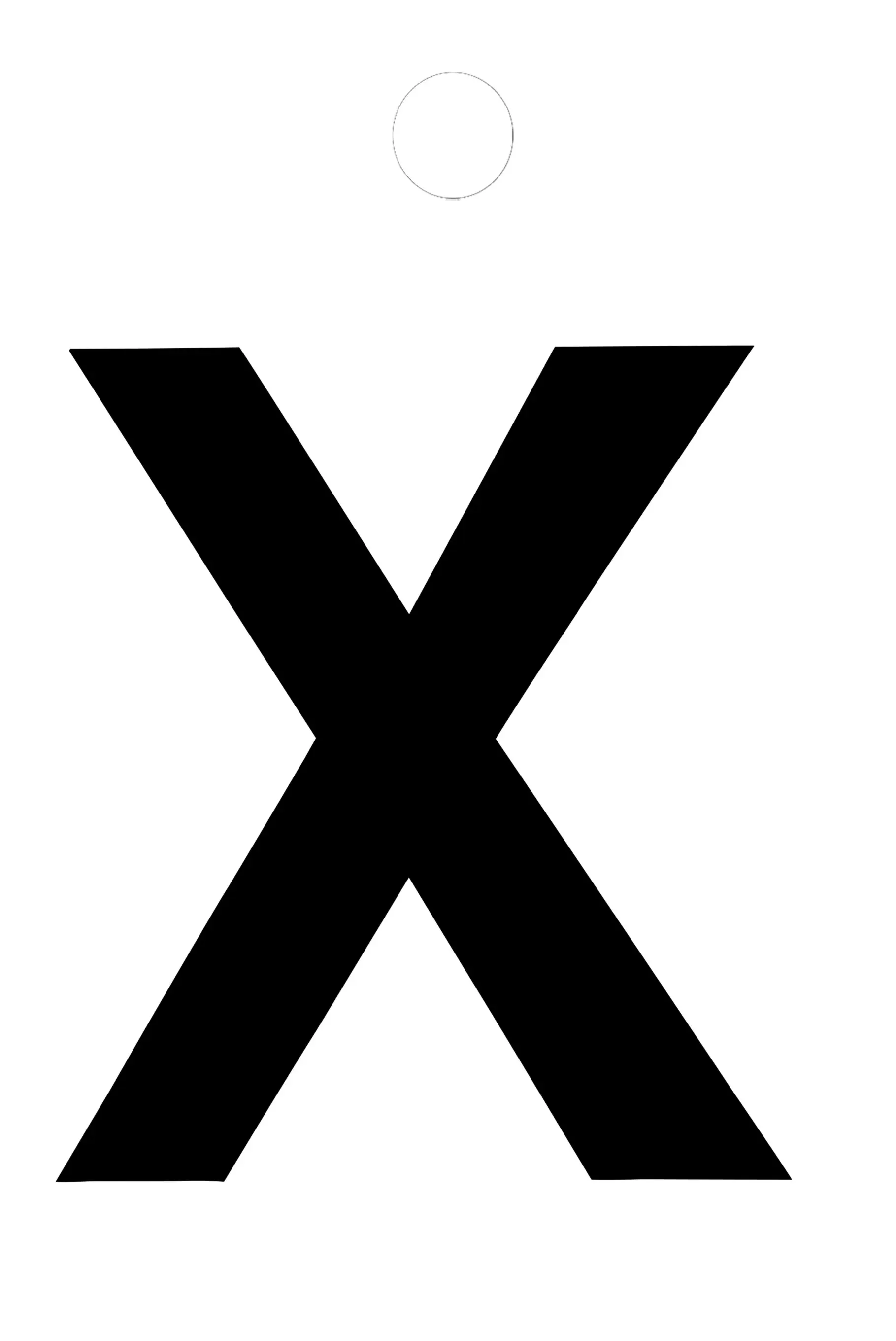 Conmetall Aufkleber Buchstabe X PVC 3,5 x 3,5 cm schwarz 