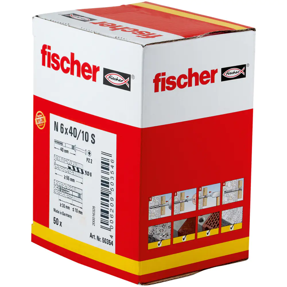 Fischer Nageldübel N 6.0 x 40 mm - 50 Stück
