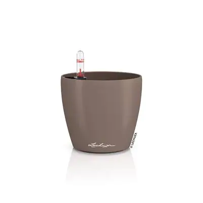Lechuza Übertopf Kunststoff Classico Color 12 Komplettset Ø 13 x 12 cm muskat