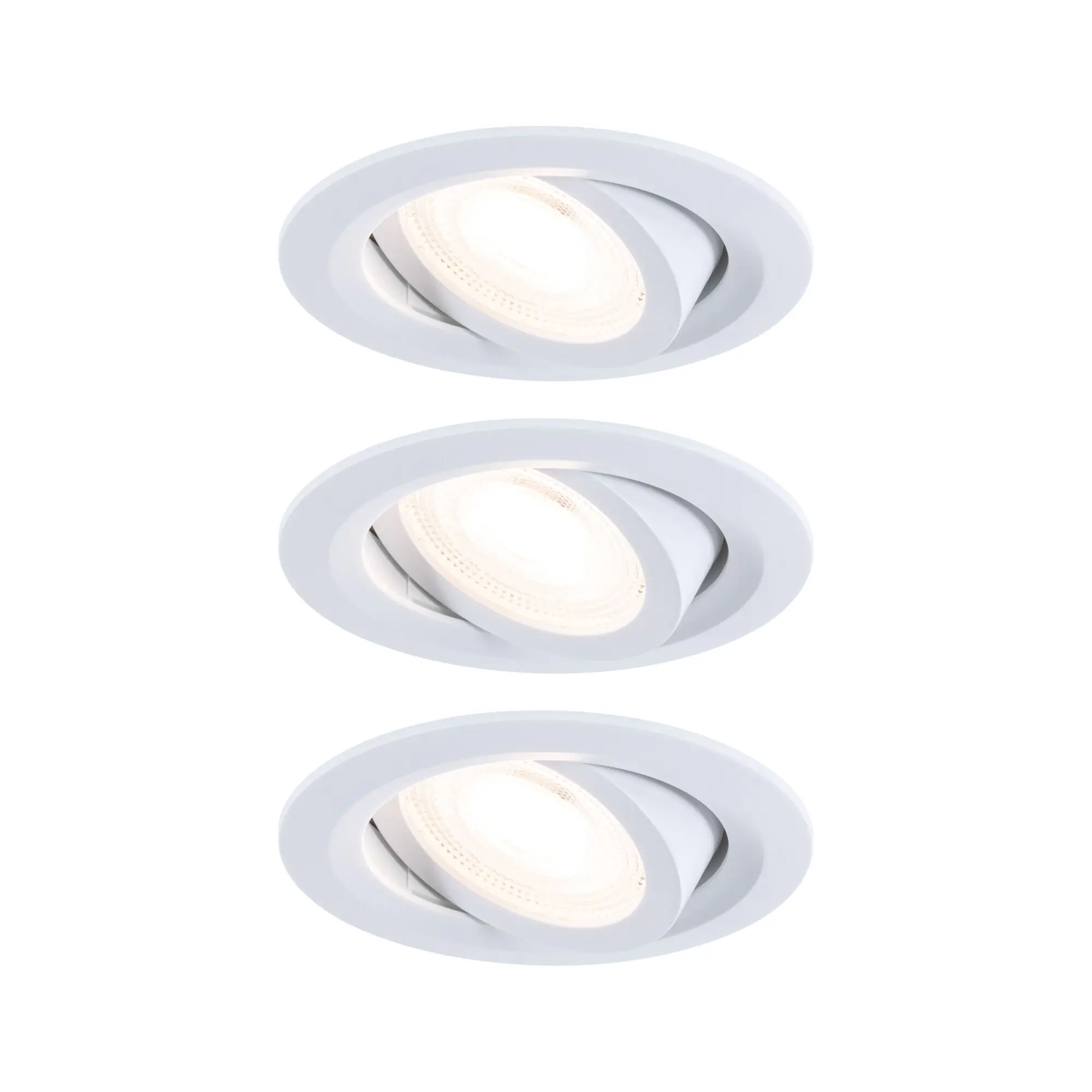 Paulmann LED-Einbauleuchte Fixed 3er Set 574 lm Ø 8,2 cm warmweiß weiß