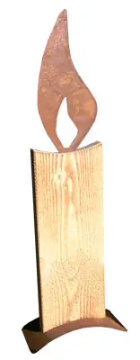 Badeko Kerze Konrad 38 cm angeflammt rostoptik Badeko Kerze Konrad 38 cm angeflammt rostoptik