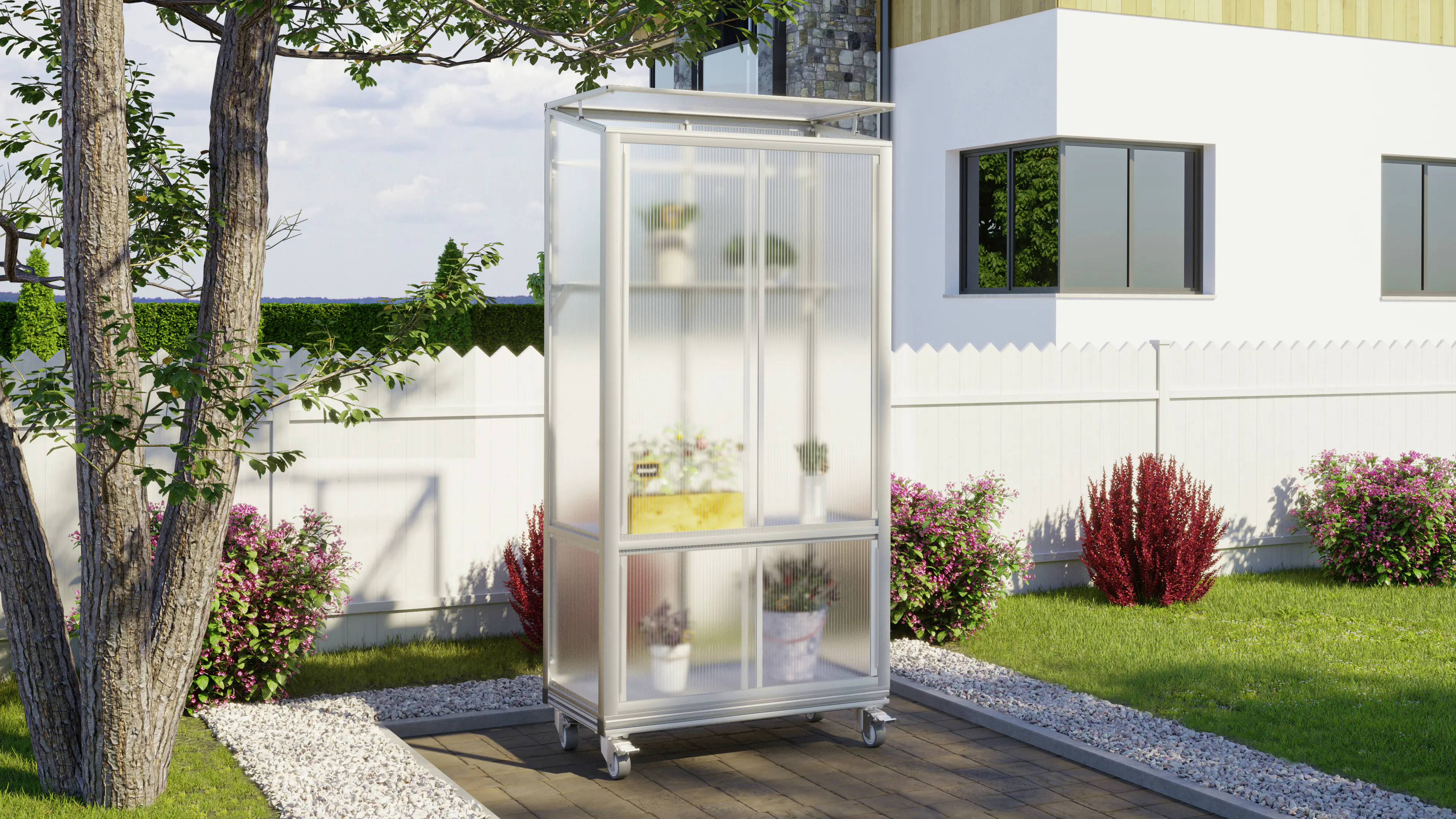 Vitavia Gewächshaus Stad schwarz 1,68 m Rollfundament Vitavia Gewächshaus Stad schwarz 1,68 m Rollfundament