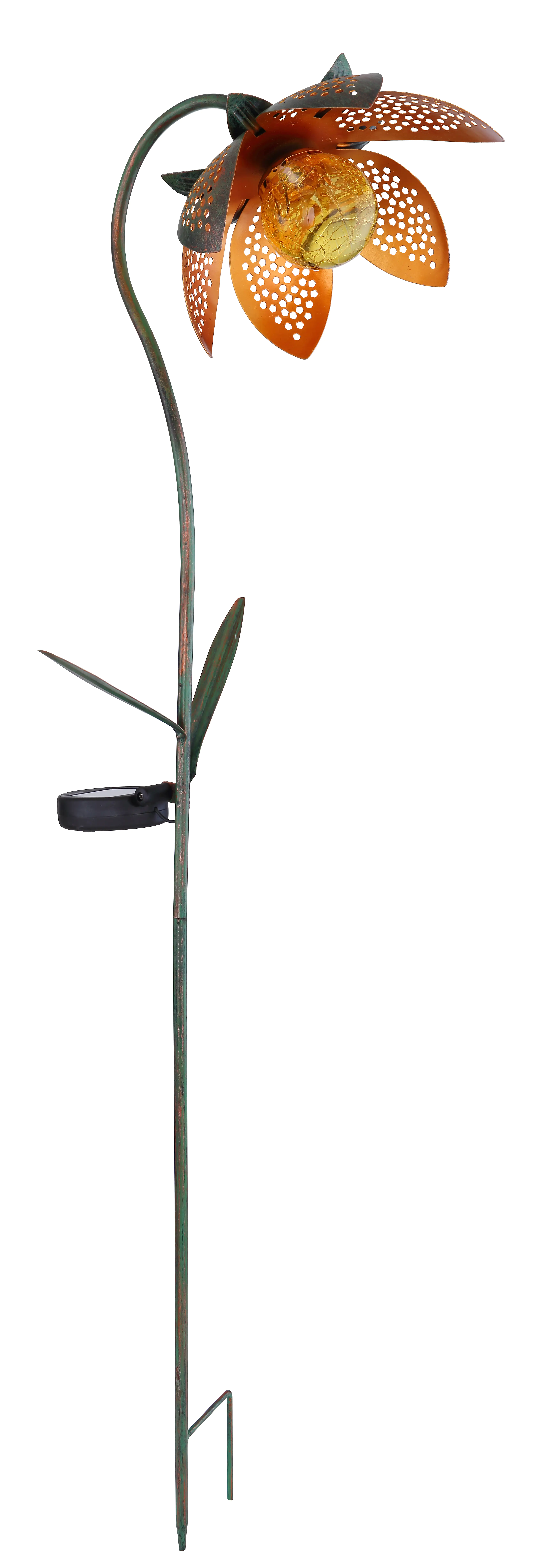 Globo Solarleuchte amber gold grün