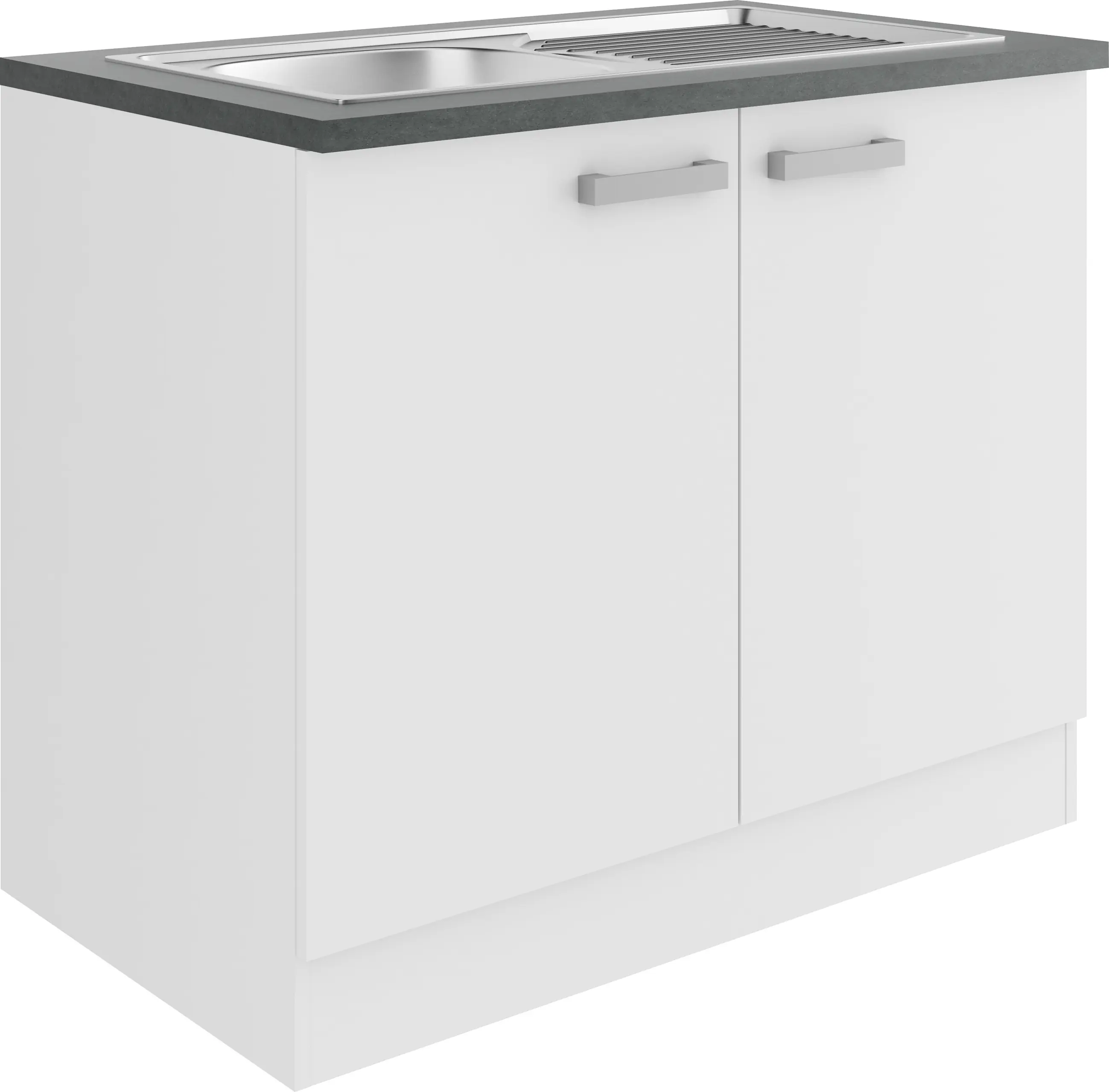 Optifit Spülenunterschrank Oslo 214 weiß 100 cm