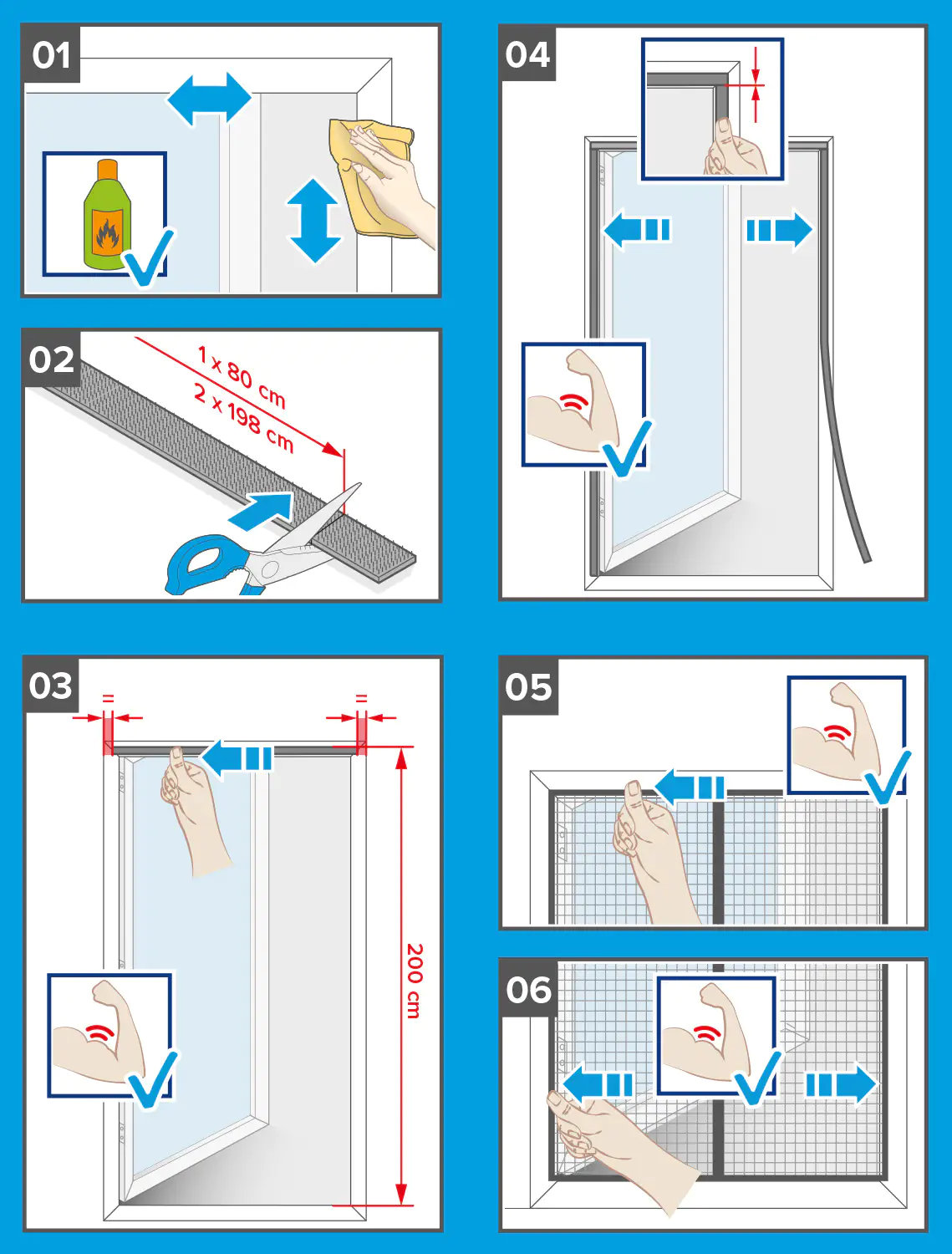 tesa Fliegengitter Magnetvorhang 80 x 200 cm anthrazit