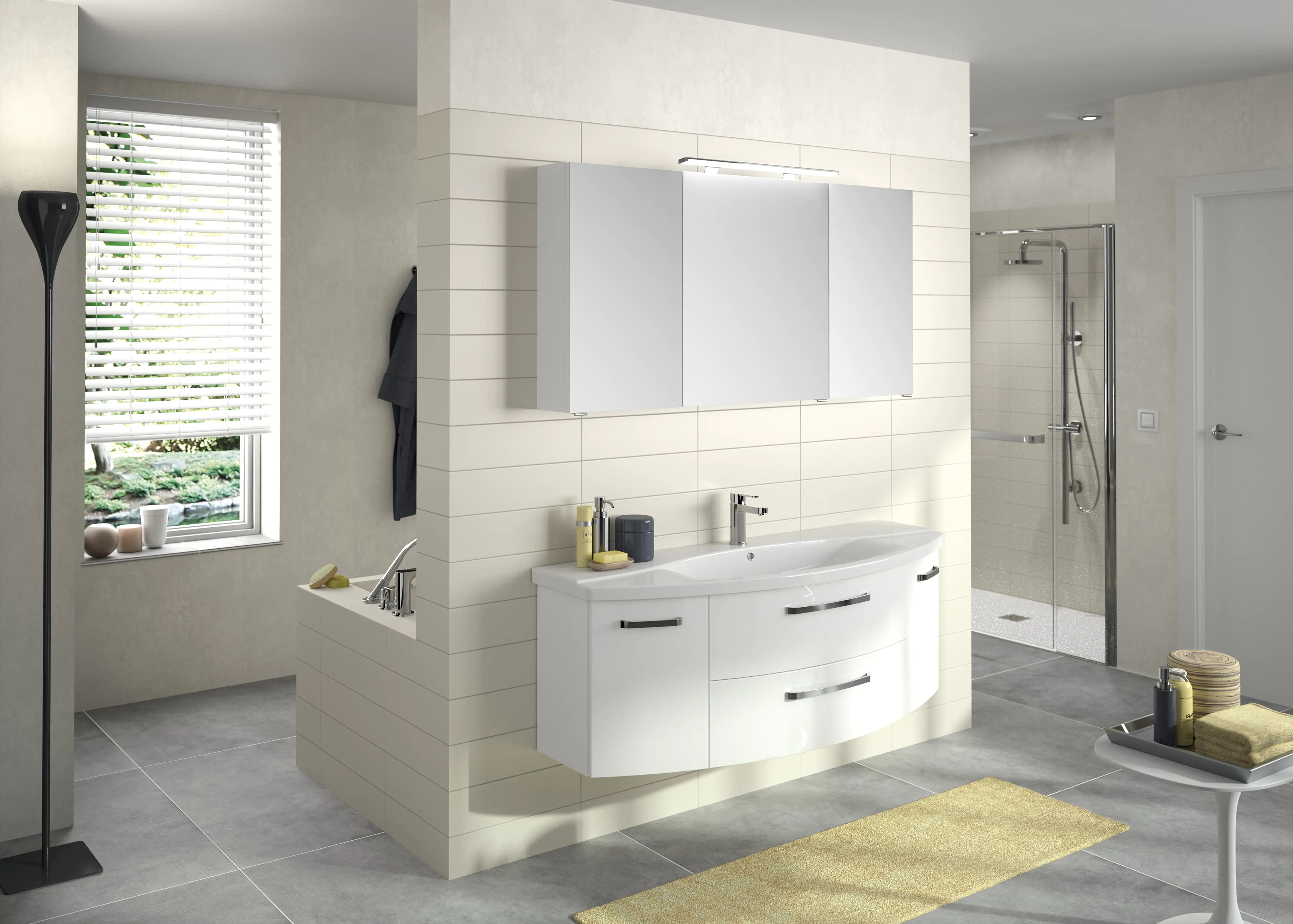 Pelipal Spiegelschrank Fokus 4010 weiß Glanz, Breite 1400 mm