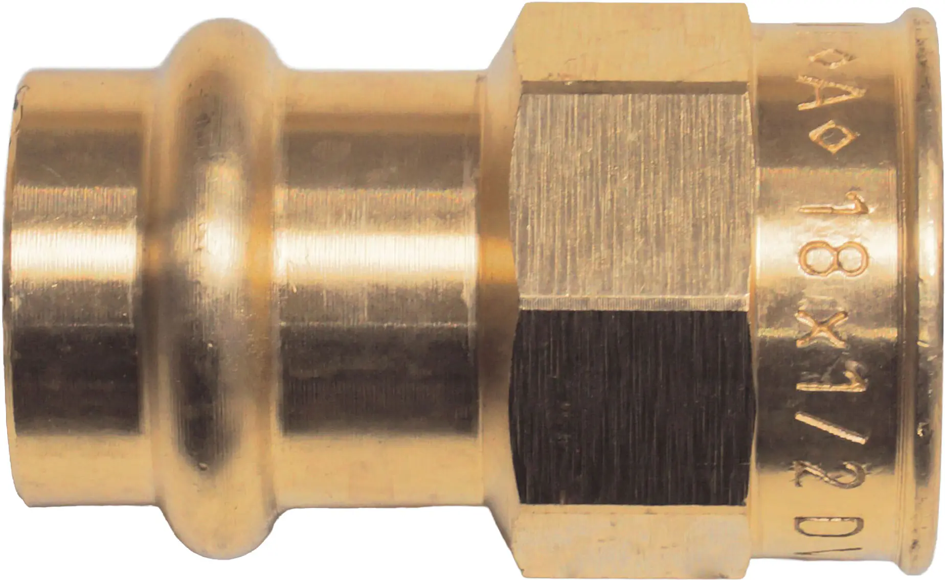 Cornat Press-Übergangs-Muffe Rotguss, ø 18 mm, 1/2" IG