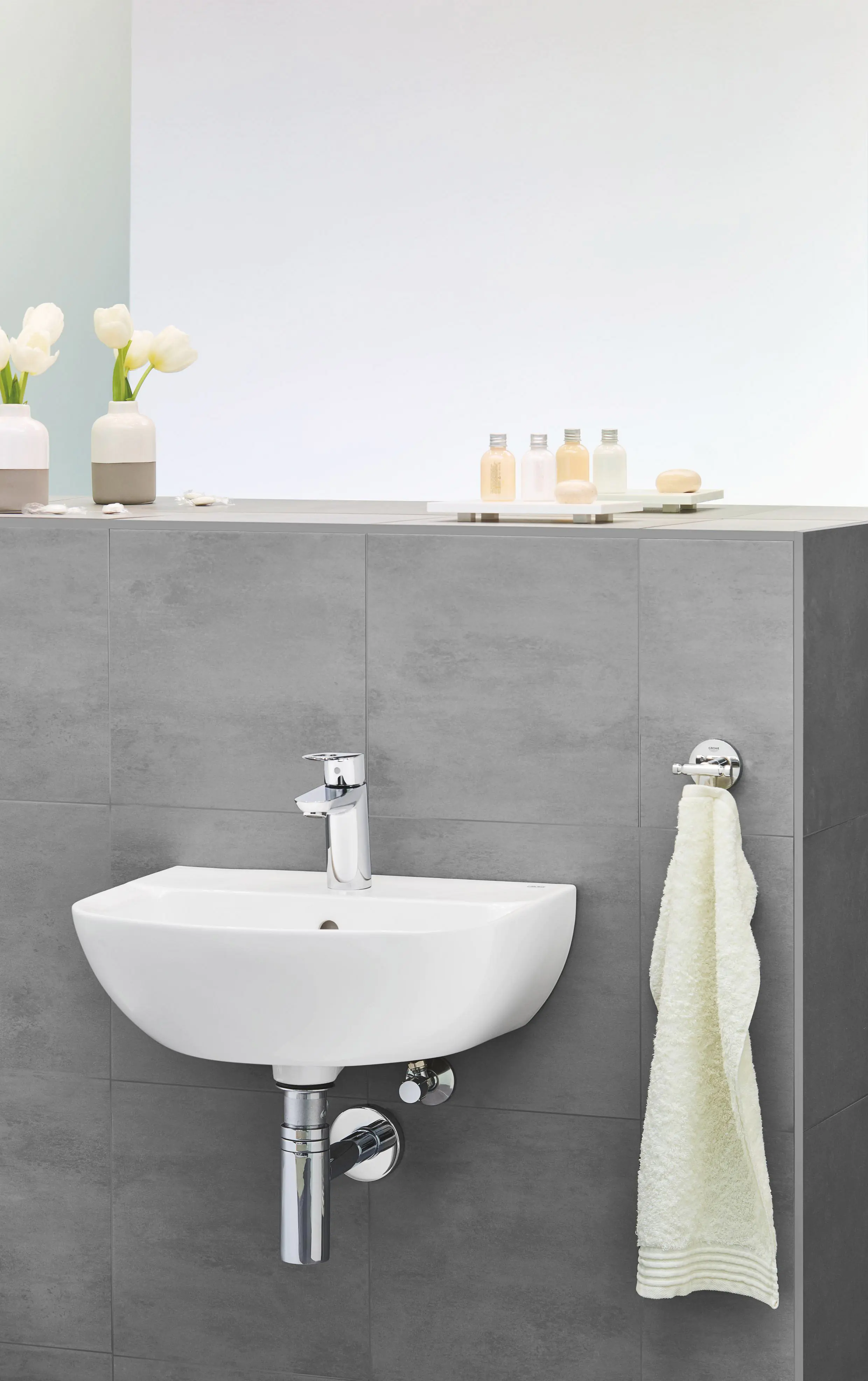 Grohe Keramik Handwaschbecken 45 cm Bau weiß