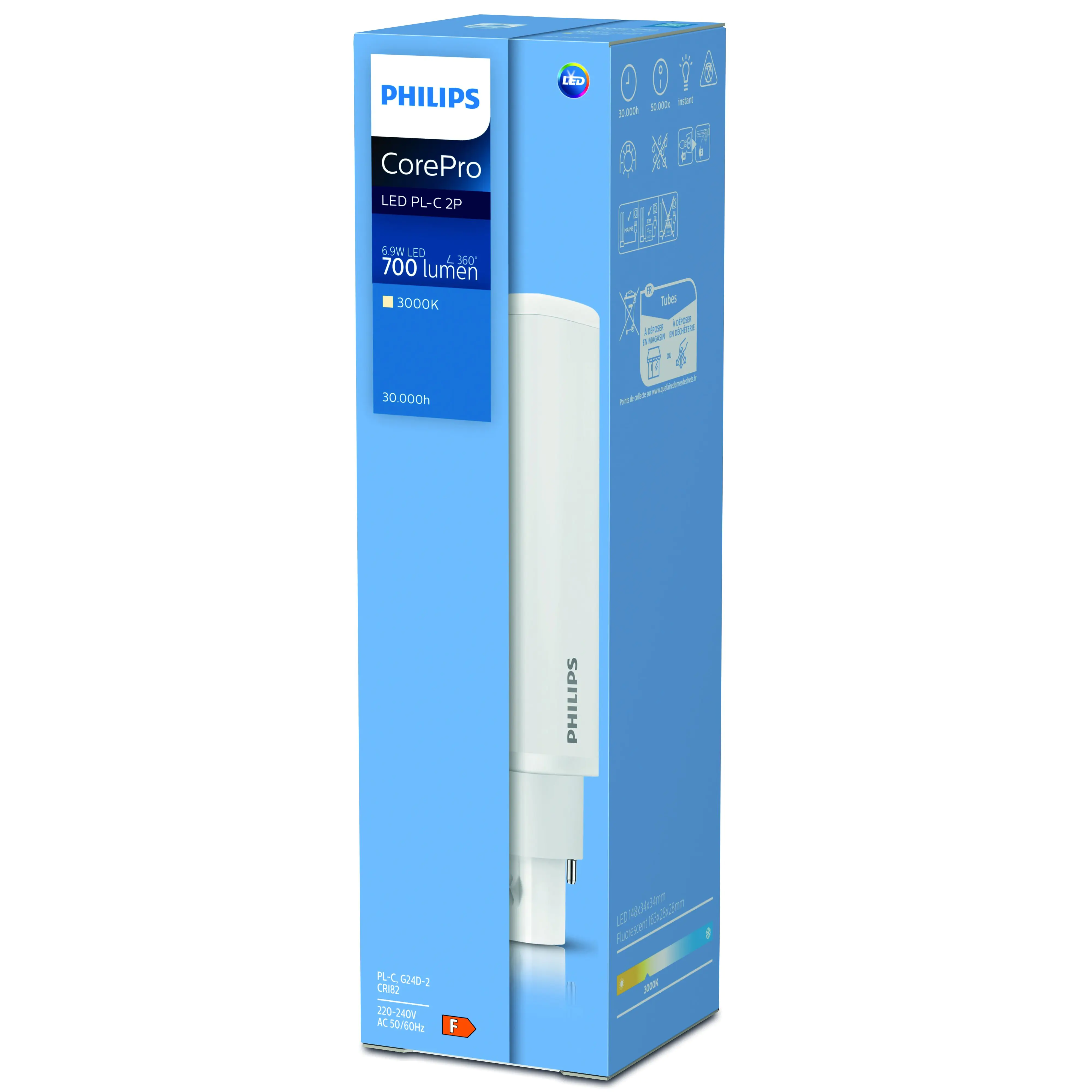 Philips LED-Leuchtmittel CorePro LED PLC 6,9W 830 2P G24d-2 neutralweiß matt