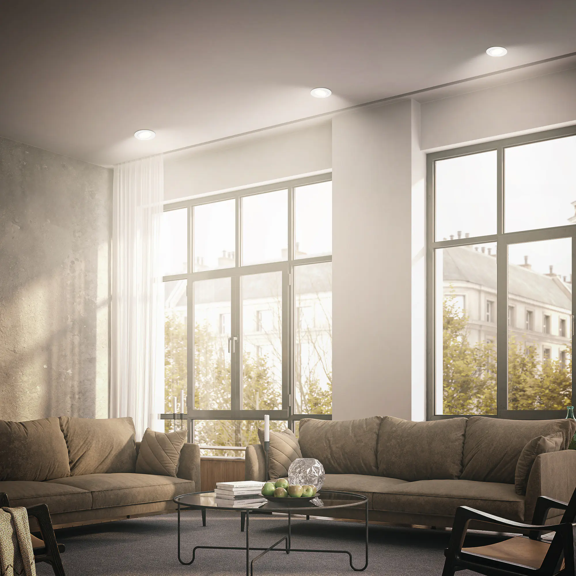 Briloner 3er Set LED Einbauleuchten Piwo weiß Ø 8 cm