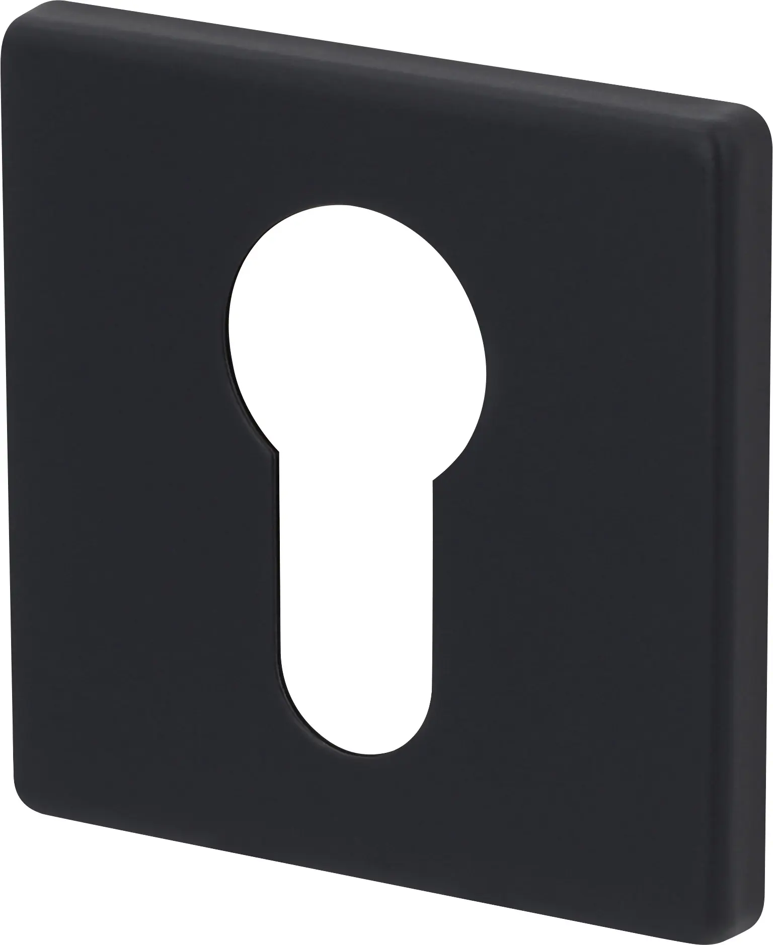 Alpertec Rosettenpaar für Türgarnitur Square PZ Edelstahl schwarz matt 5 x 5 cm 