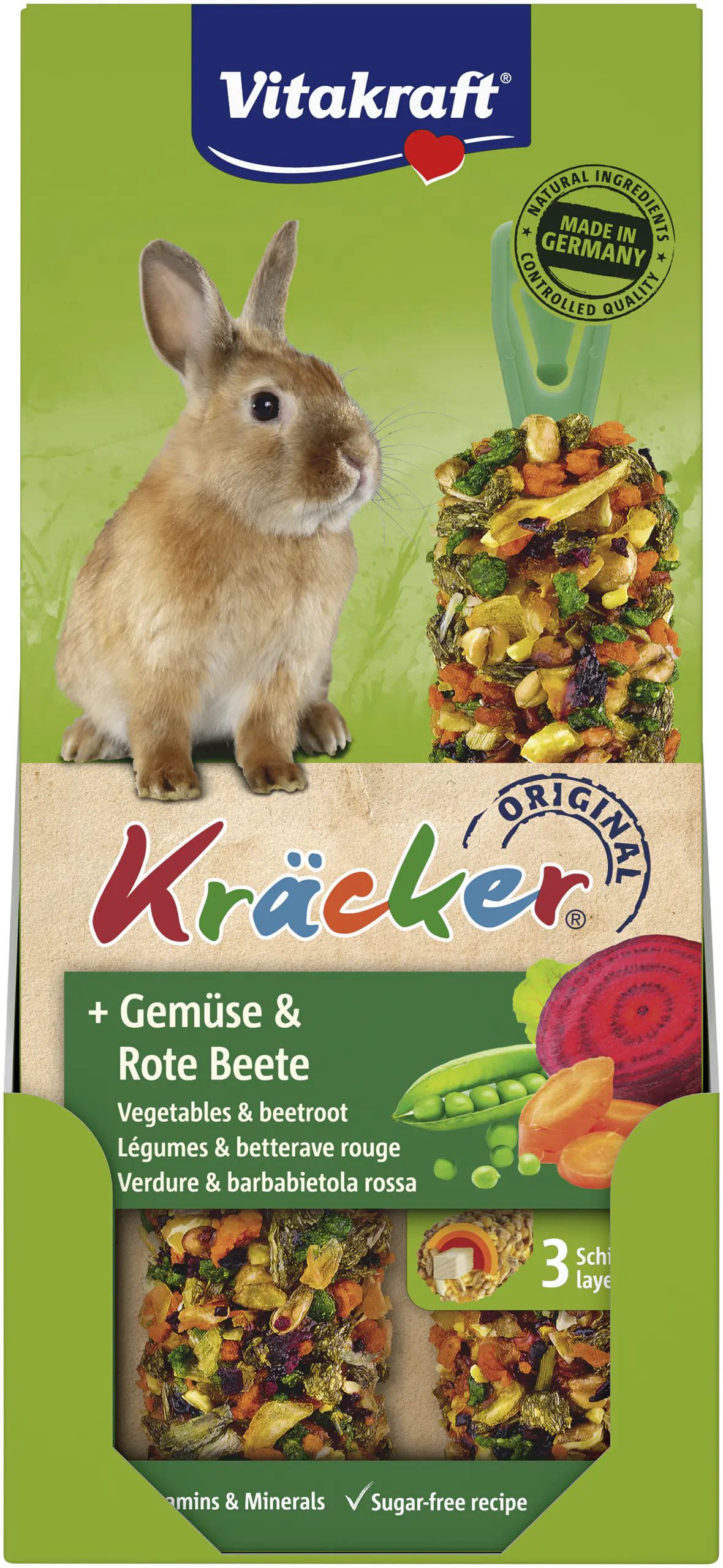 Vitakraft Kräcker® Gemüse & Rote Beete 2 Stück / 112 g Vitakraft Kräcker® Gemüse & Rote Beete 2 Stück / 112 g