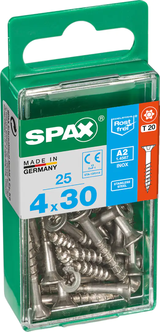 Spax Universalschrauben 4.0 x 30 mm TX 20 - 25 Stk.