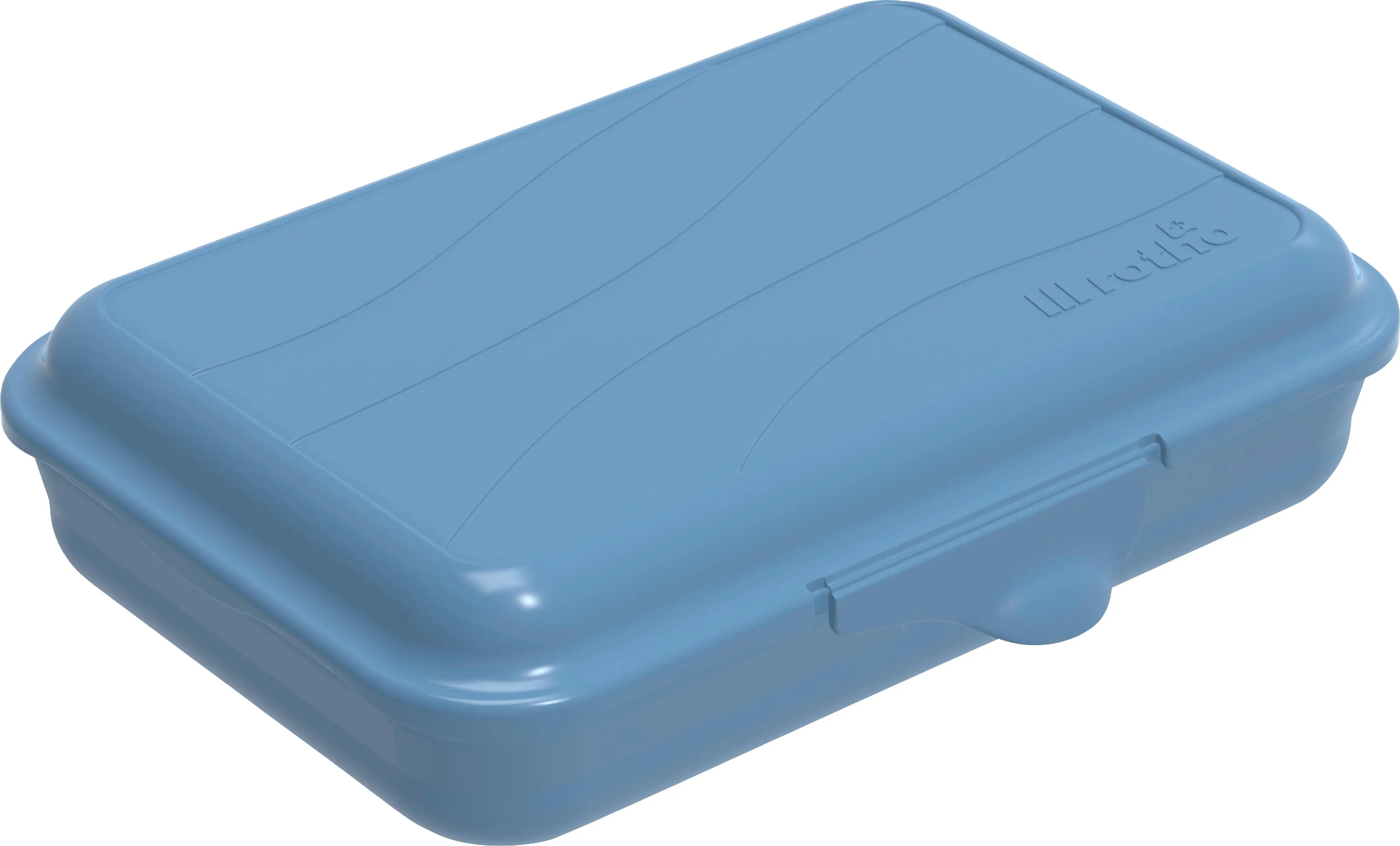 Rotho Brotdose Funbox 0,45 l flach, 16 x 11 x 4 cm, horizon blue