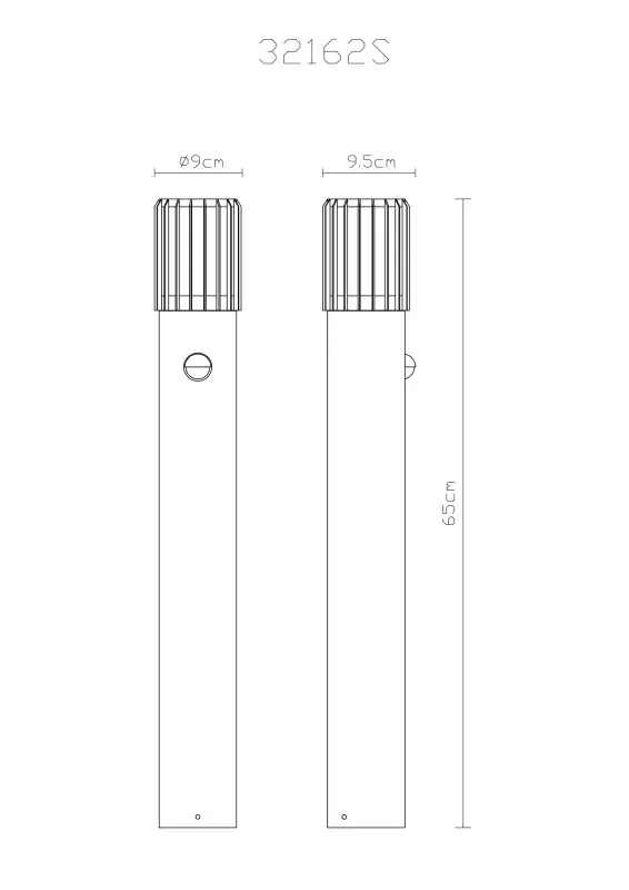Globo Außen-Wegeleuchte Mervin 65 cm Höhe E27 Aluminium Bewegungsmelder