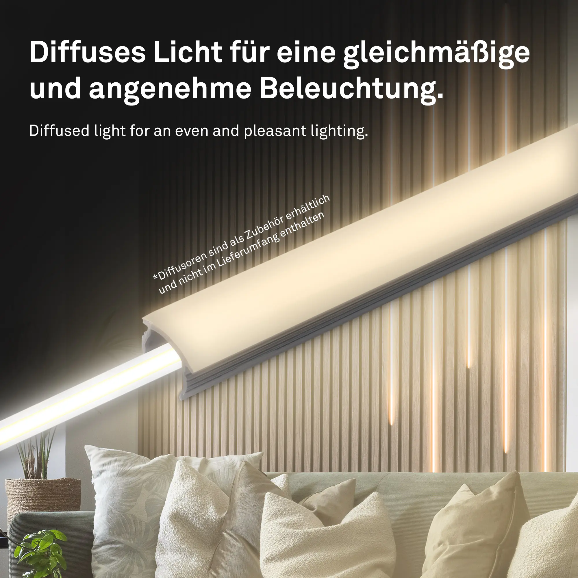 Briloner LED-Streifen Pimp your Panel Starterset COB 2,6 m 17,5 W warmweiß