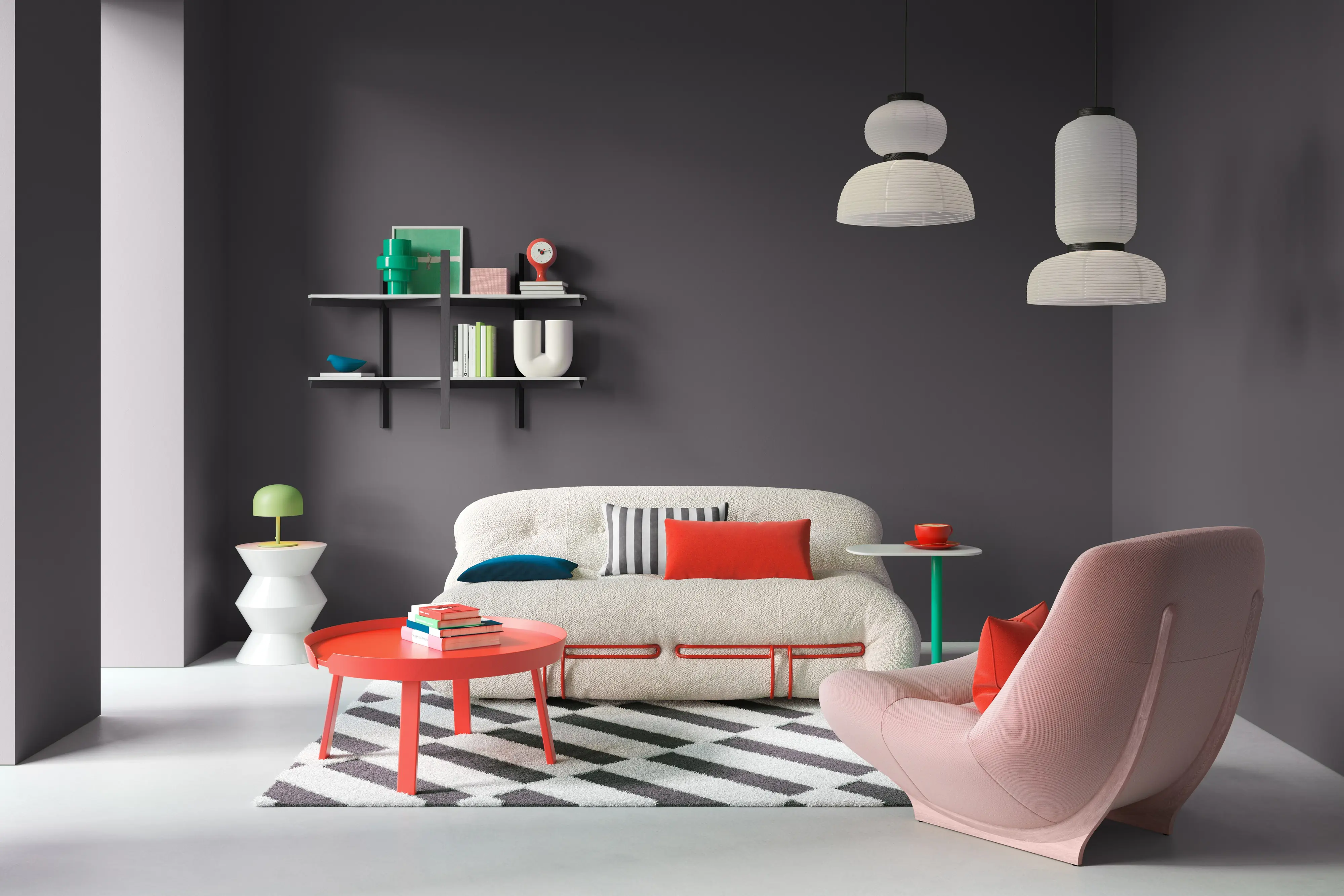 Alpina Wandfarbe Pantone matt plum kitten 2,5 L