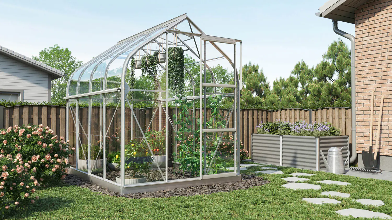 Vitavia Gewächshaus Orion 5000 202 x 257 cm 3 mm Sicherheitsglas Vitavia Gewächshaus Orion 5000 202 x 257 cm 3 mm Sicherheitsglas