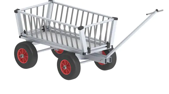 alfer Aluminium Bollerwagen 100 x 60 x 60 cm kaufen Globus Baumarkt