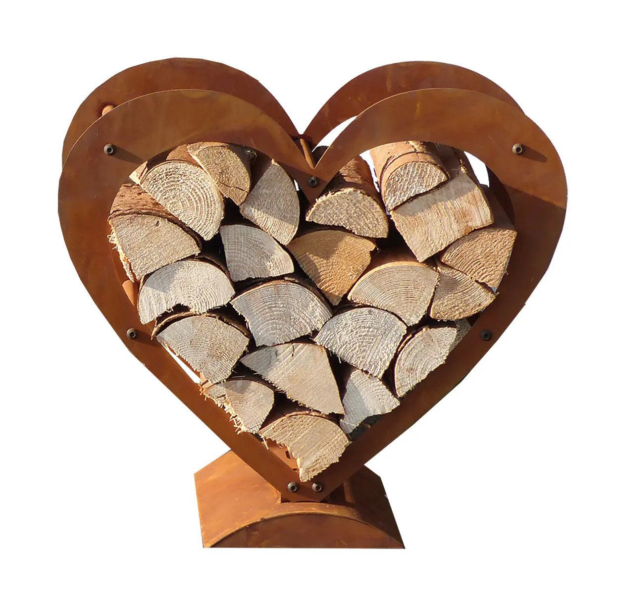 Badeko Herz Holzregal 95 x 100 x 30 cm rostbraun Badeko Herz Holzregal 95 x 100 x 30 cm rostbraun