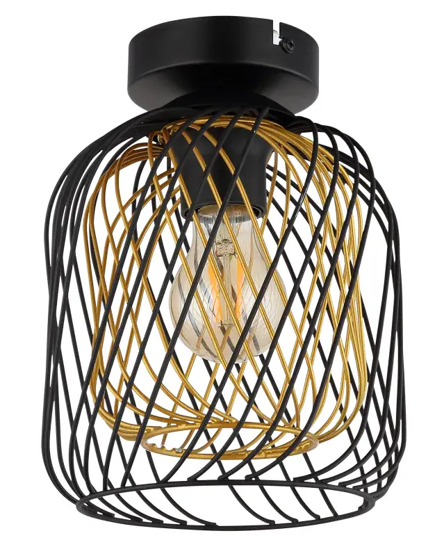 Globo Deckenleuchte Dichti Ø 18 x 24,5 cm schwarz matt