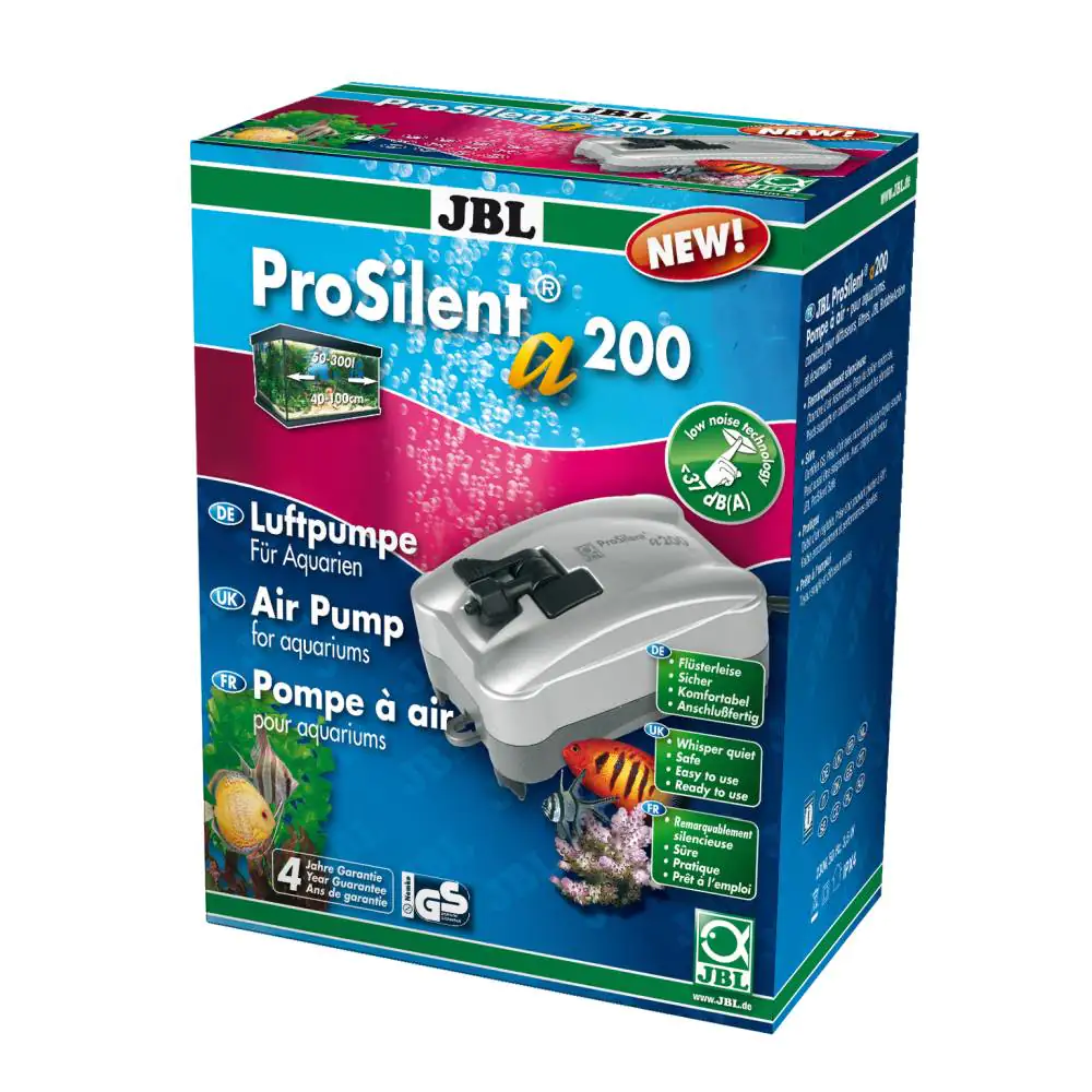 JBL ProSilent a200 Luftpumpe für Süß- und Meerwasser-Aquarien JBL ProSilent a200 Luftpumpe für Süß- und Meerwasser-Aquarien