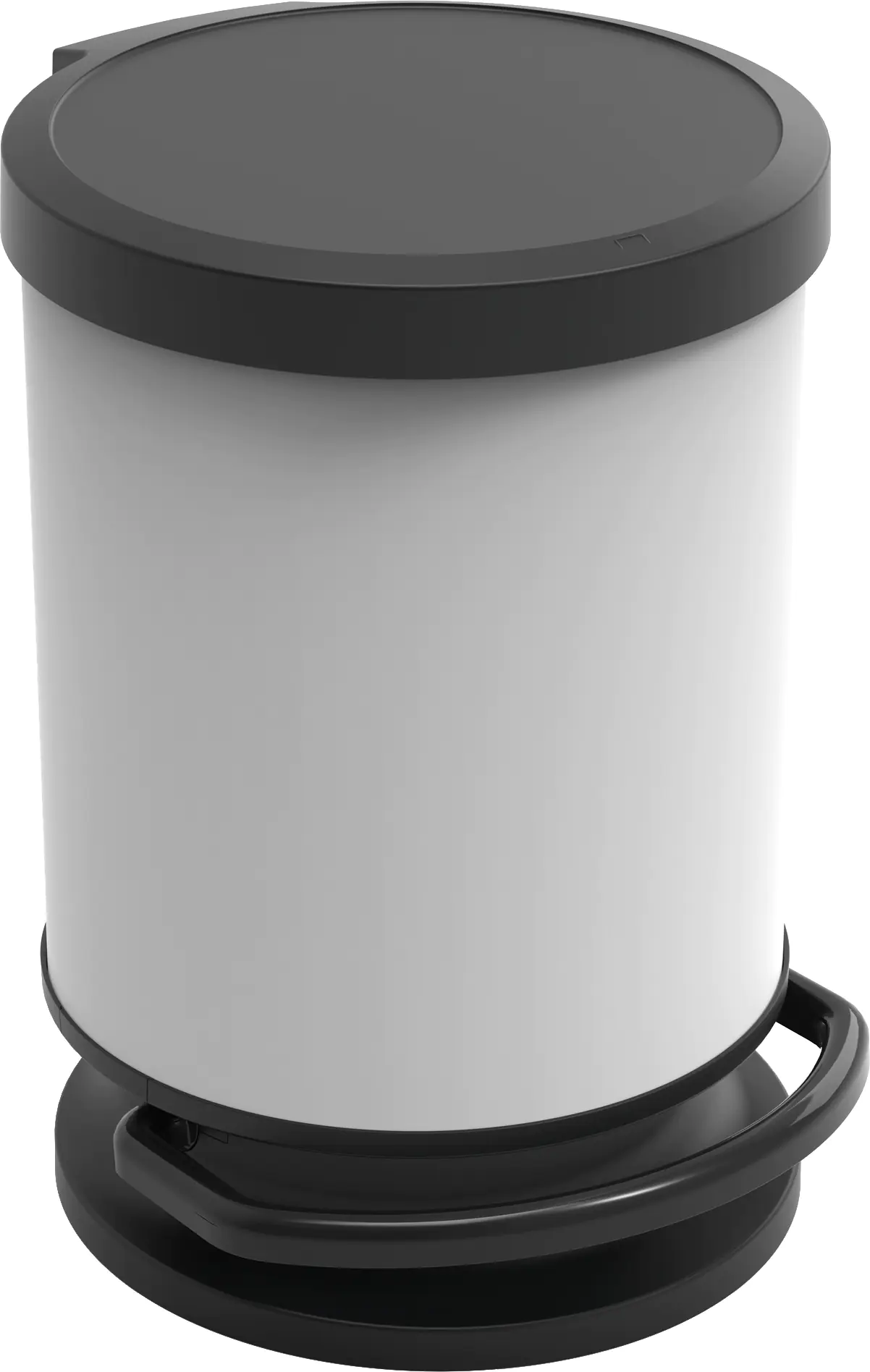 Rotho Treteimer Paso 20 L rund schwarzweiß