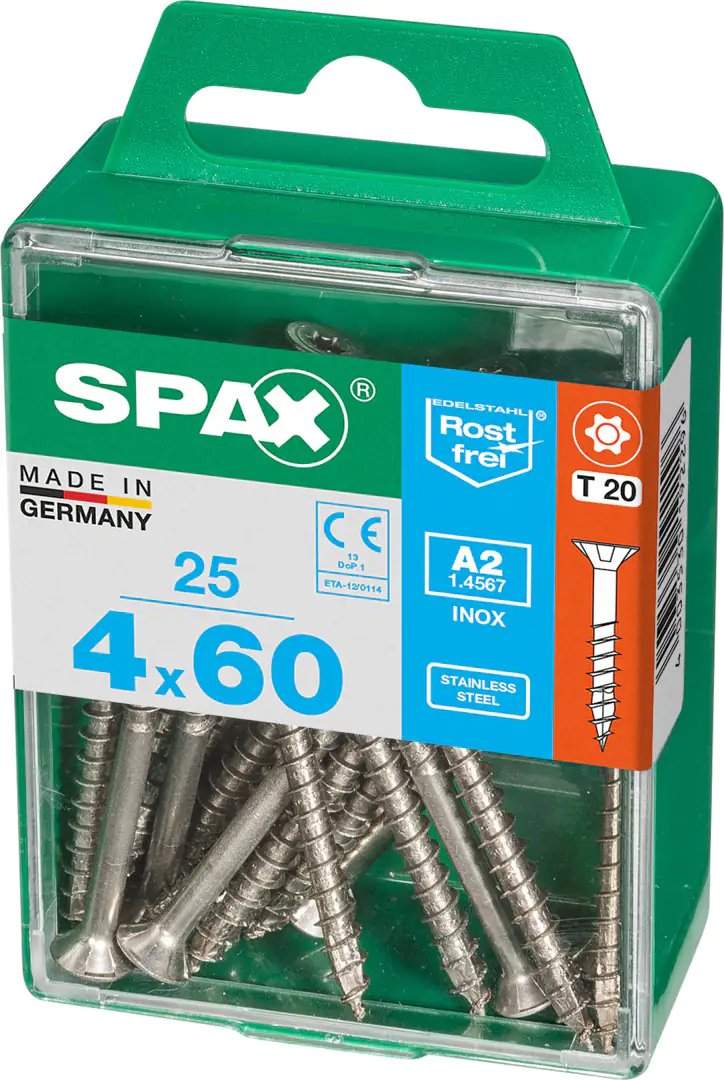 Spax Universalschrauben 4.0 x 60 mm TX 20 - 25 Stk.