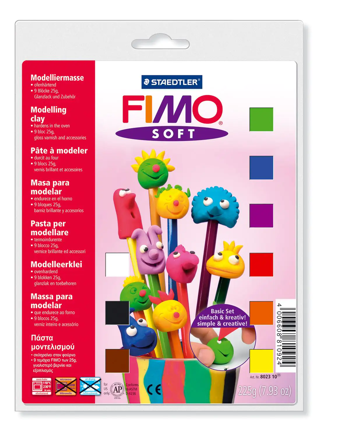 STAEDTLER FIMO Soft Basic-Set 9 Halbblöcke