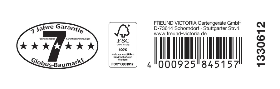 Primaster Frankfurter Schaufel 24 cm rot mit Stiel