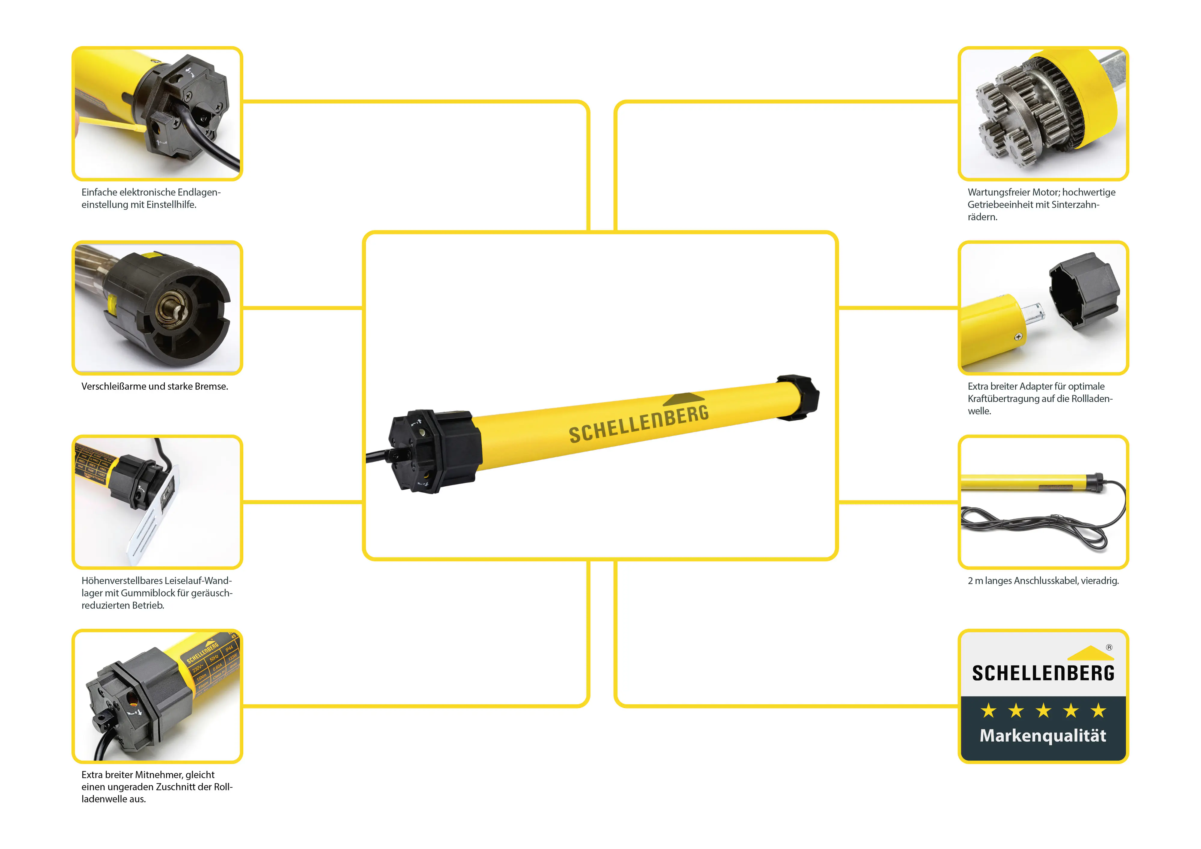 Schellenberg Rohrmotor Standard Maxi 40Nm