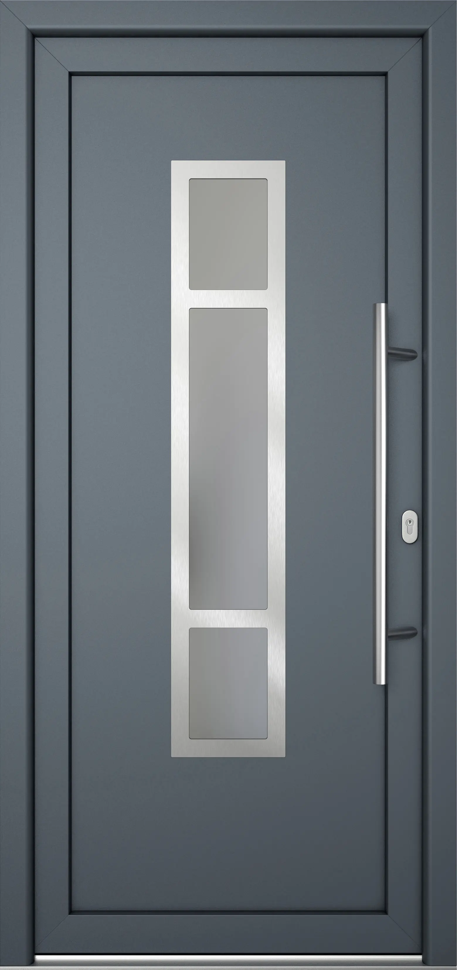 Meeth Haustür Signum Pro PVC Modell 87 88 x 208 cm DIN Rechts weiß/titan Meeth Haustür Signum Pro PVC Modell 87 88 x 208 cm DIN Rechts weiß/titan