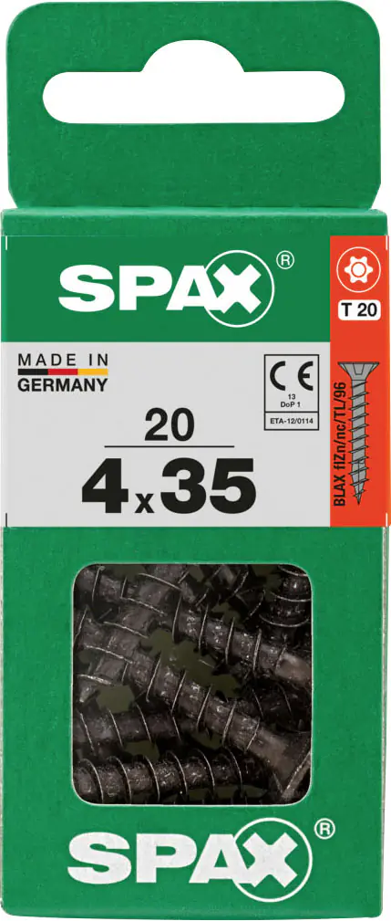 Spax Universalschrauben 4 x 35 mm T20 Vollgewinde - 20 Stk. 