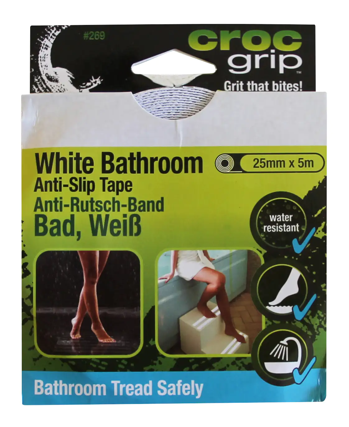 HSI Antirutschband Croc Grip selbstklebend weiß 25 mm x 5m