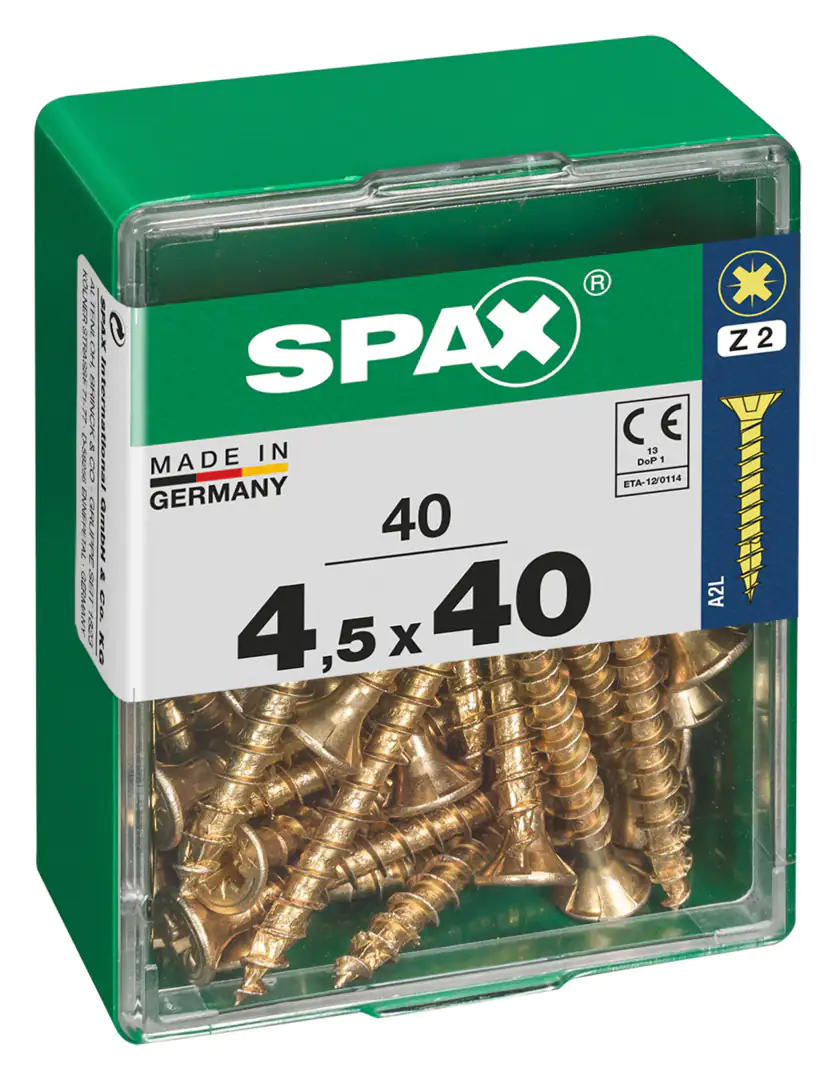 Spax Universalschrauben 4.5 x 40 mm PZ 2 - 40 Stk.