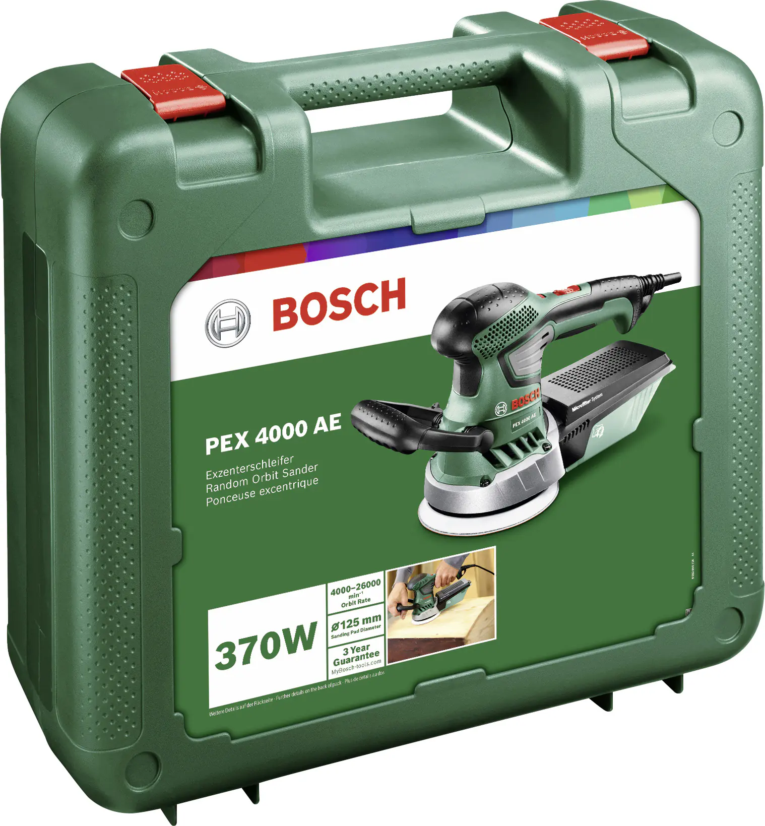 Bosch Exzenterschleifer PEX 400 AE 370 W, Ø 125 mm Bosch Exzenterschleifer PEX 400 AE 370 W, Ø 125 mm