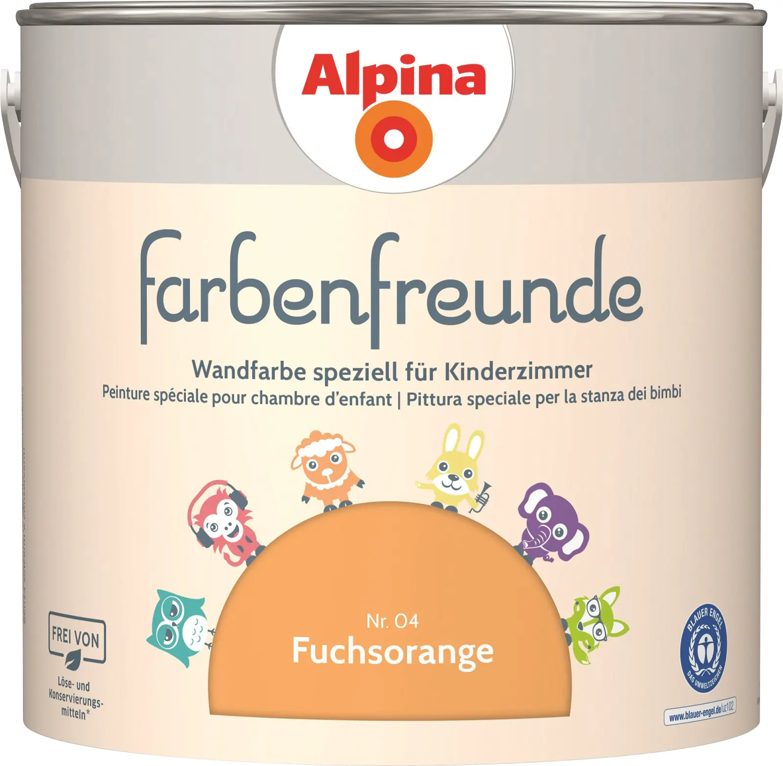 Alpina Farbenfreunde Wandfarbe Nr. 04 fuchsorange 2,5 L matt