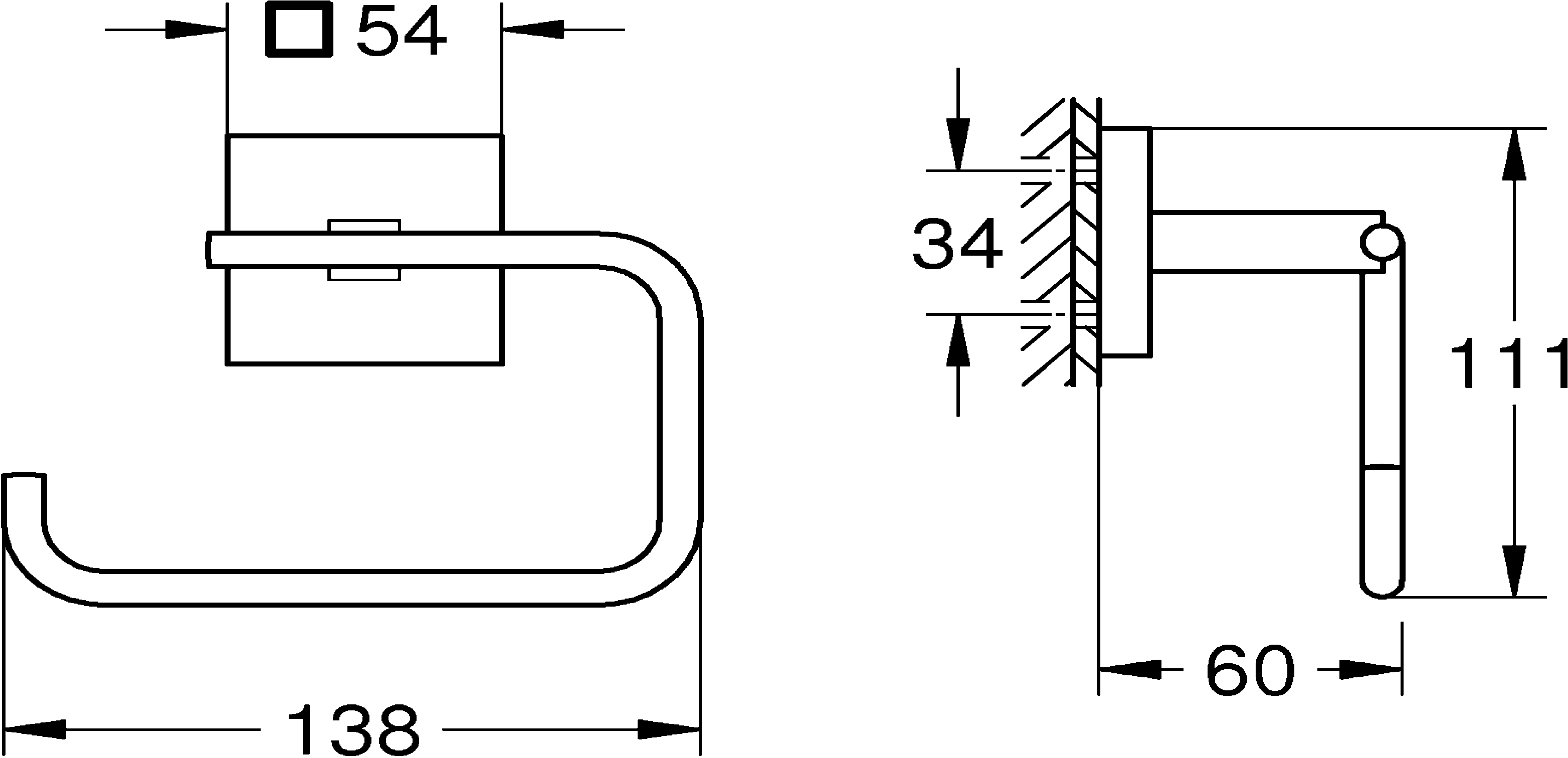 Grohe Start Cube WC-Papierhalter supersteel klebbar
