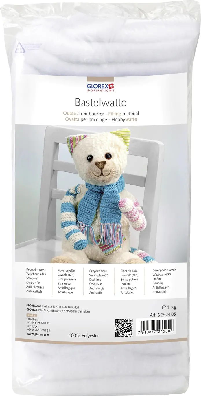 Hobby Time Bastelwatte weiß 1 kg Hobby Time Bastelwatte weiß 1 kg